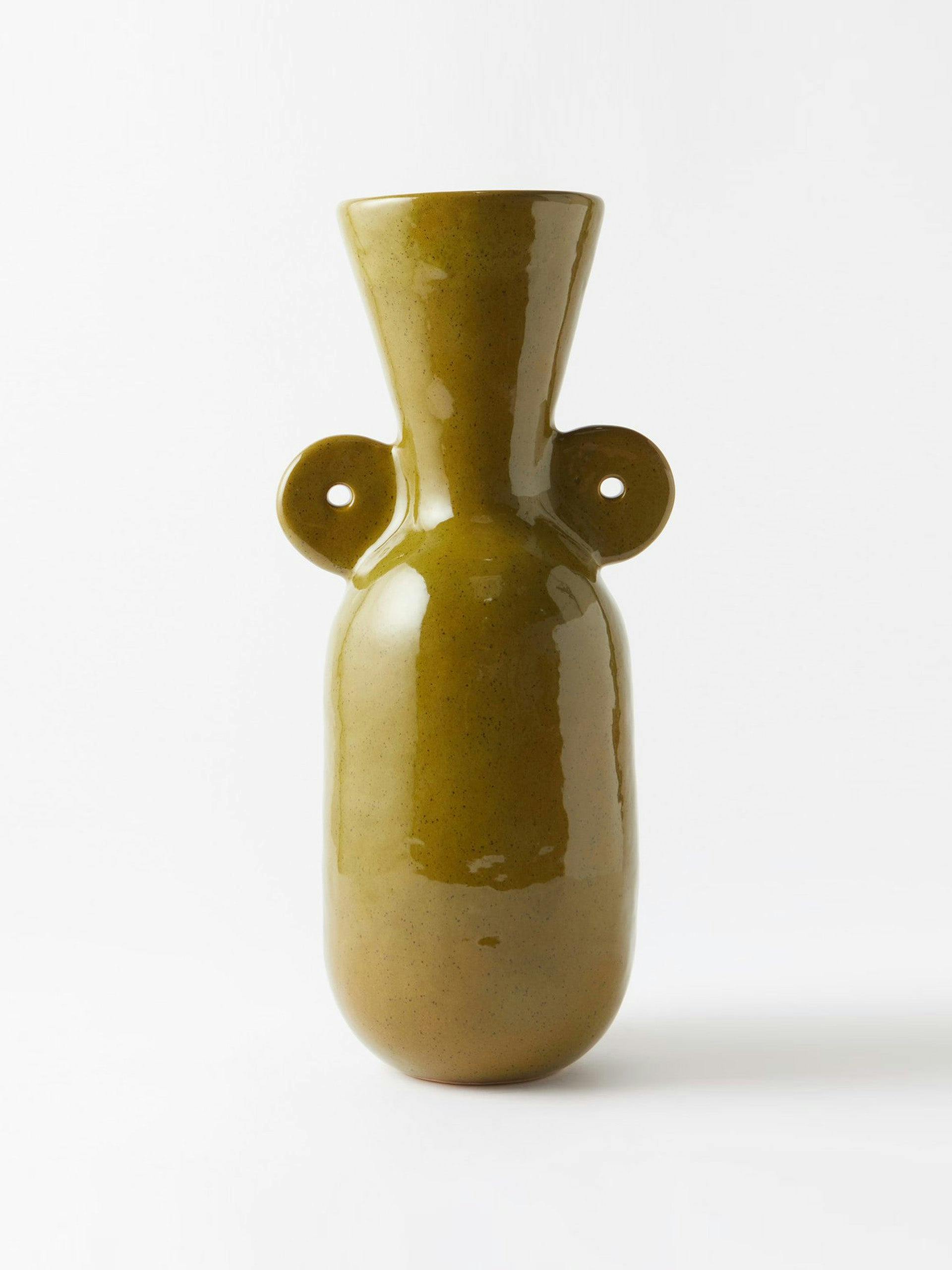 Glazed stoneware vase