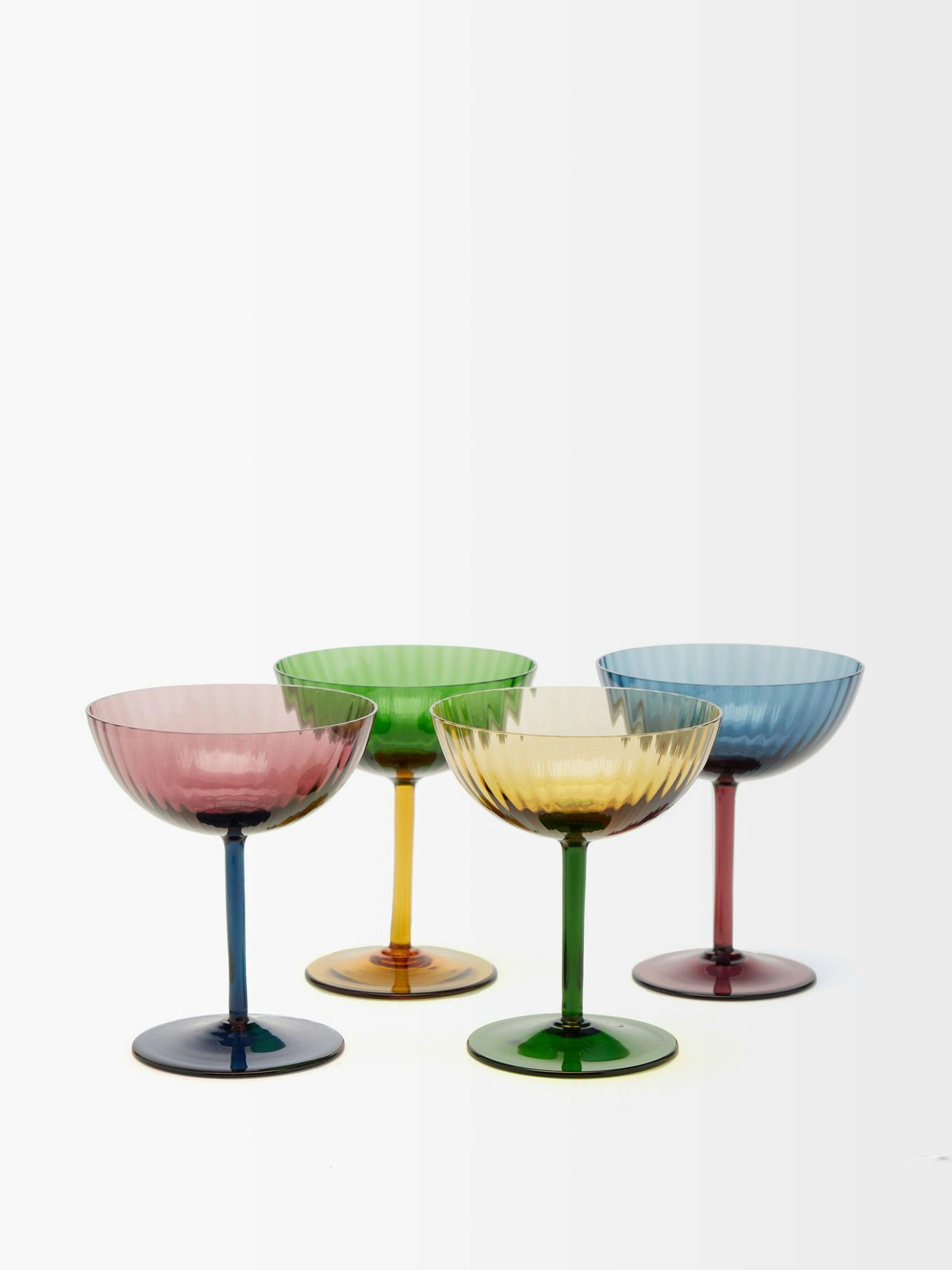 Murano champagne coupes (set of 4)