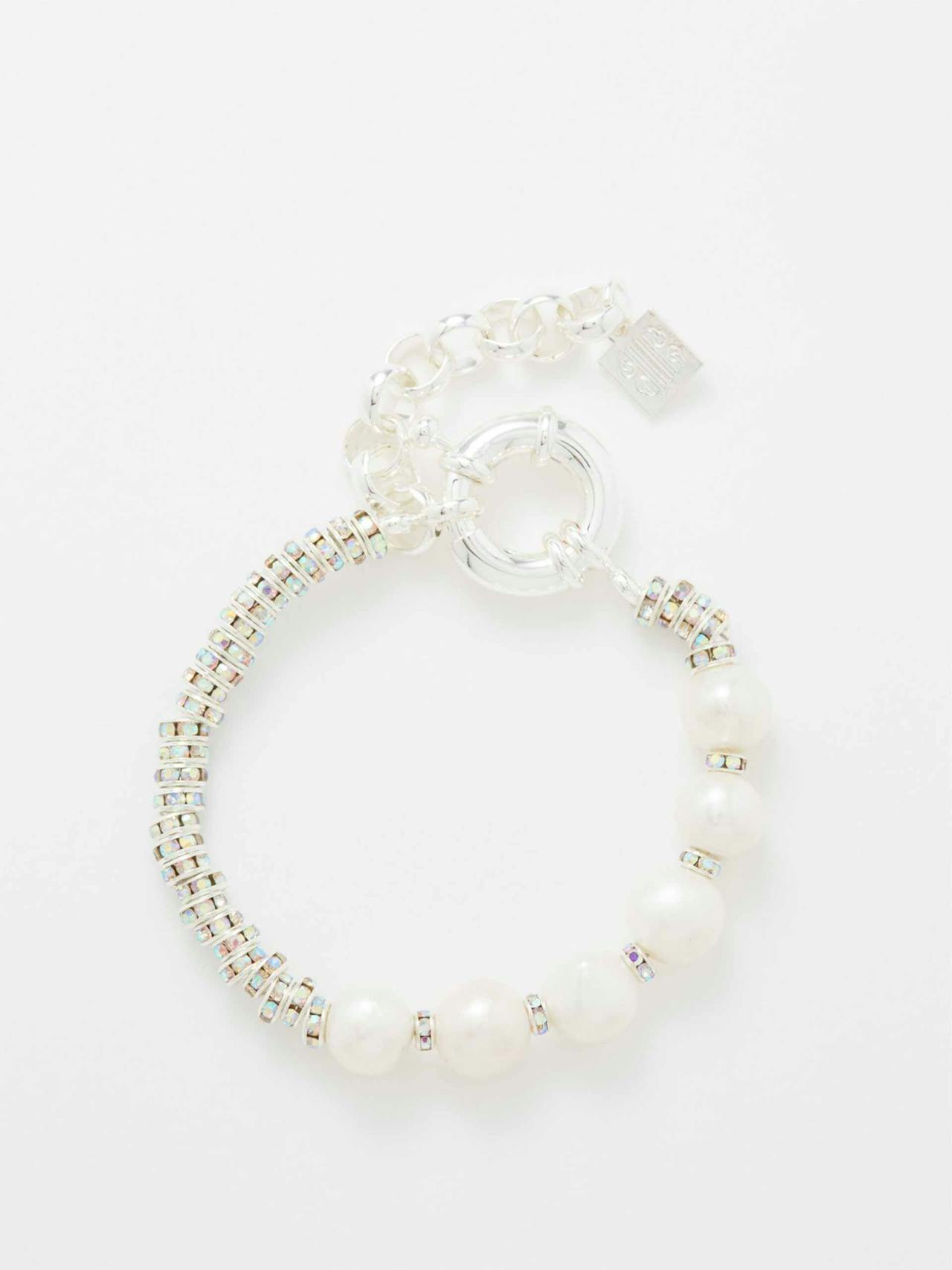 Paris Diamond pearl and sterling-silver bracelet