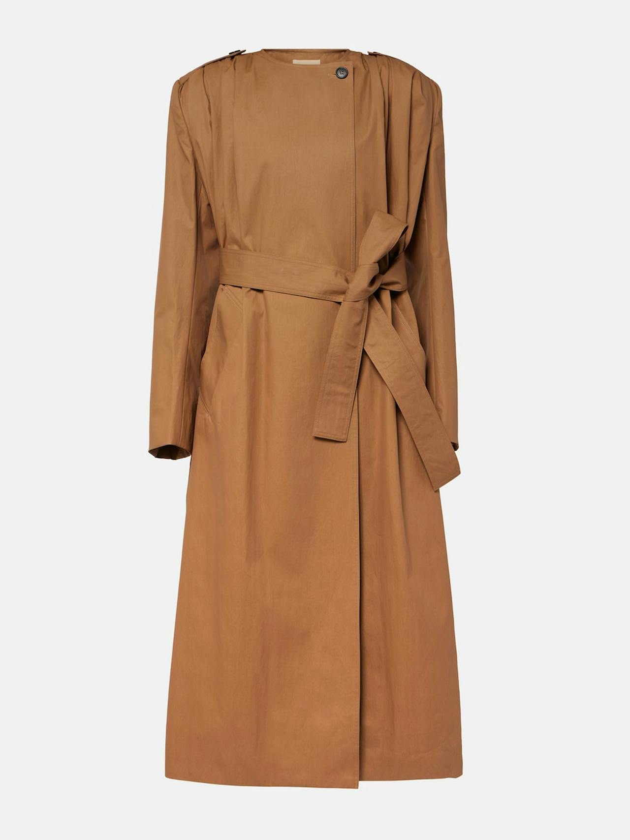 Minnler cotton-blend twill trench coat