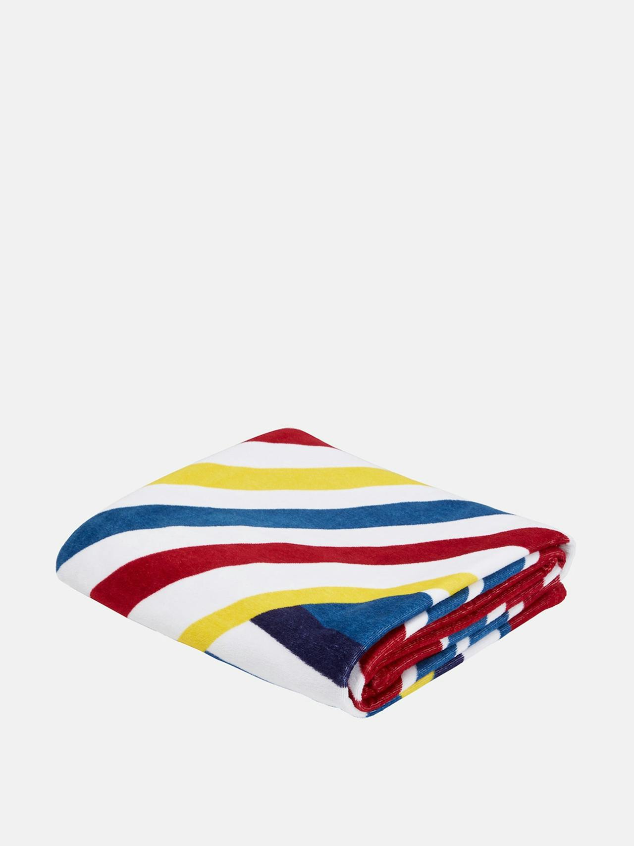 Striped cotton beach towel