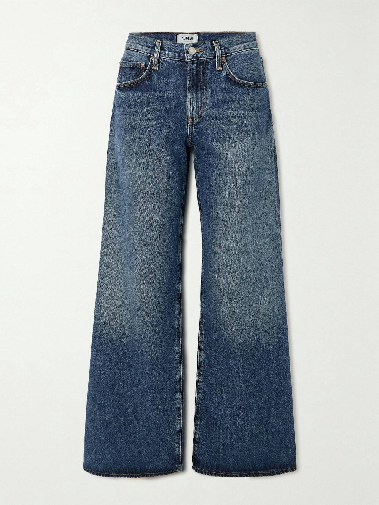 Clara Baggy low-rise flared organic jeans