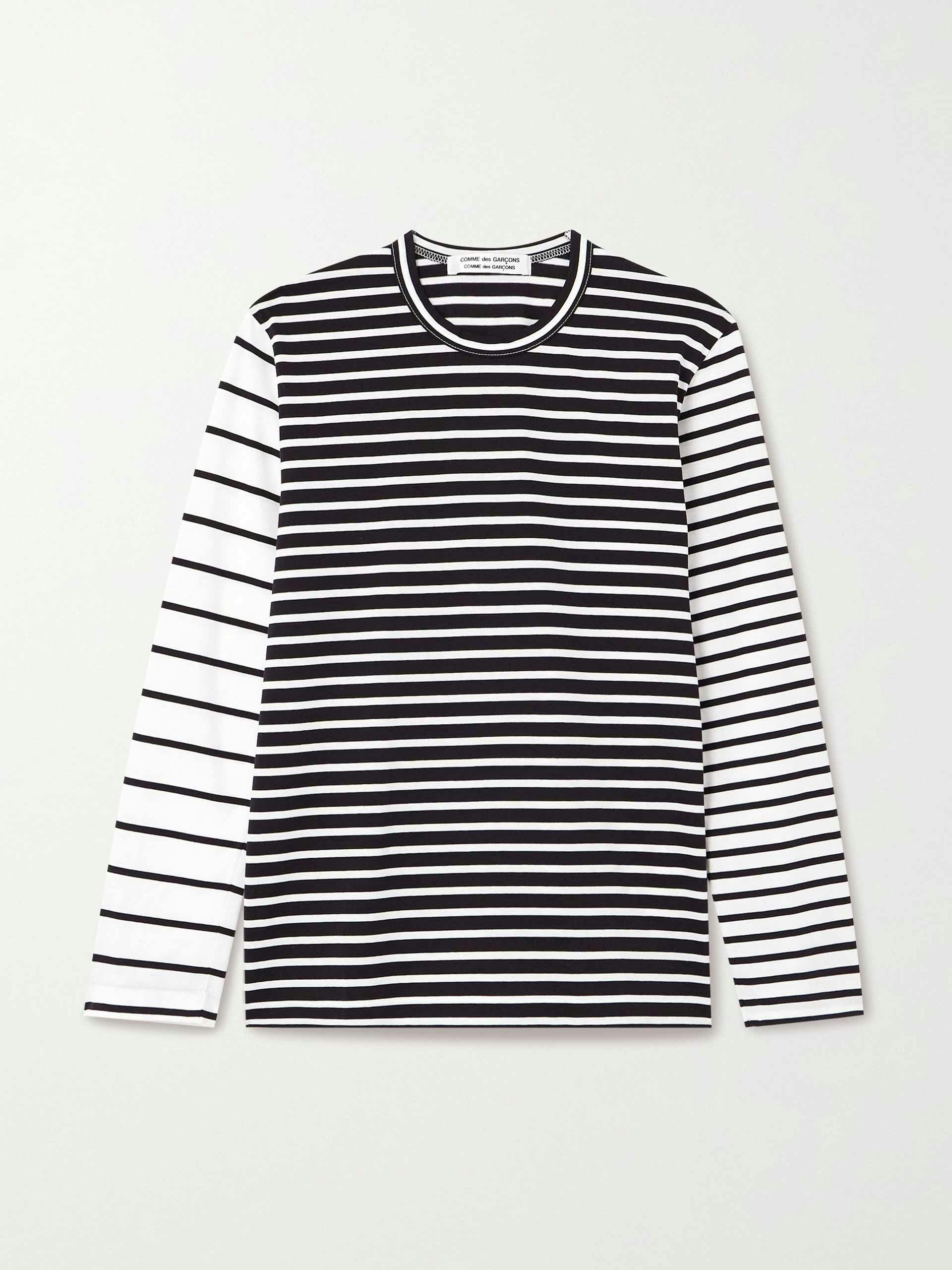 Striped cotton-jersey t-shirt