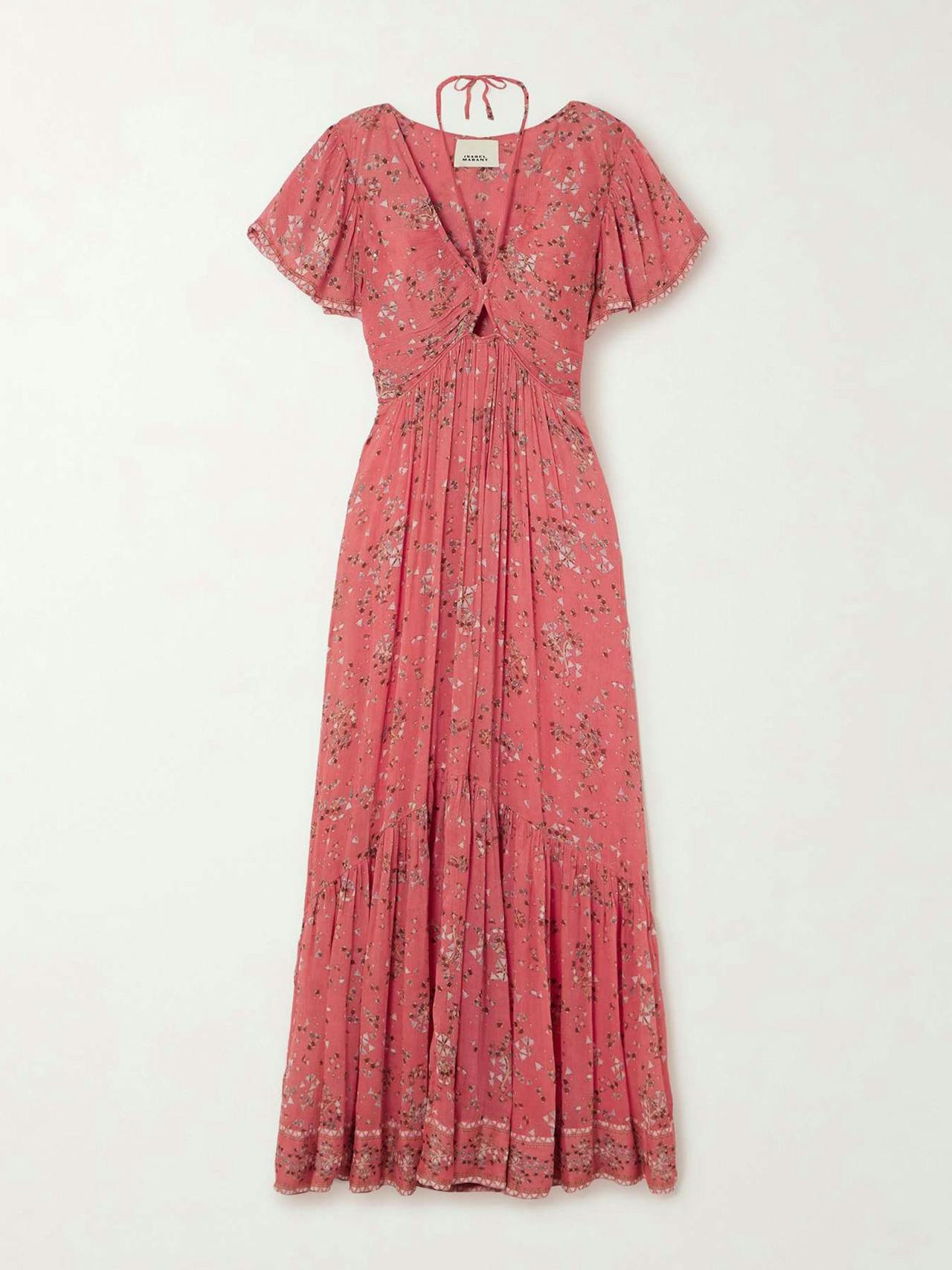 Agathe tiered floral-print cotton and silk-blend crepon maxi dress