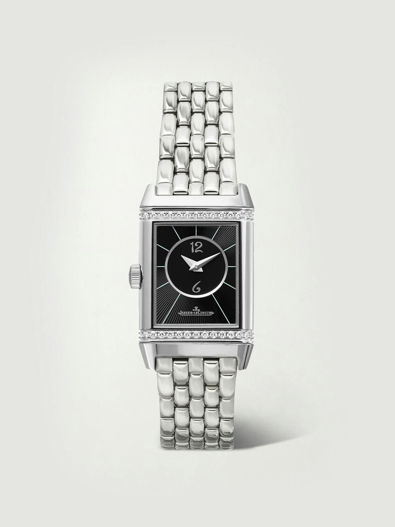 Reverso Classic Duetto stainless steel and diamond watch