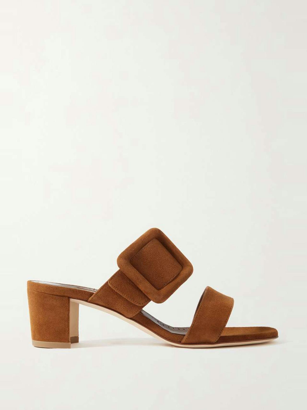 Titubanew 50 buckled suede sandals