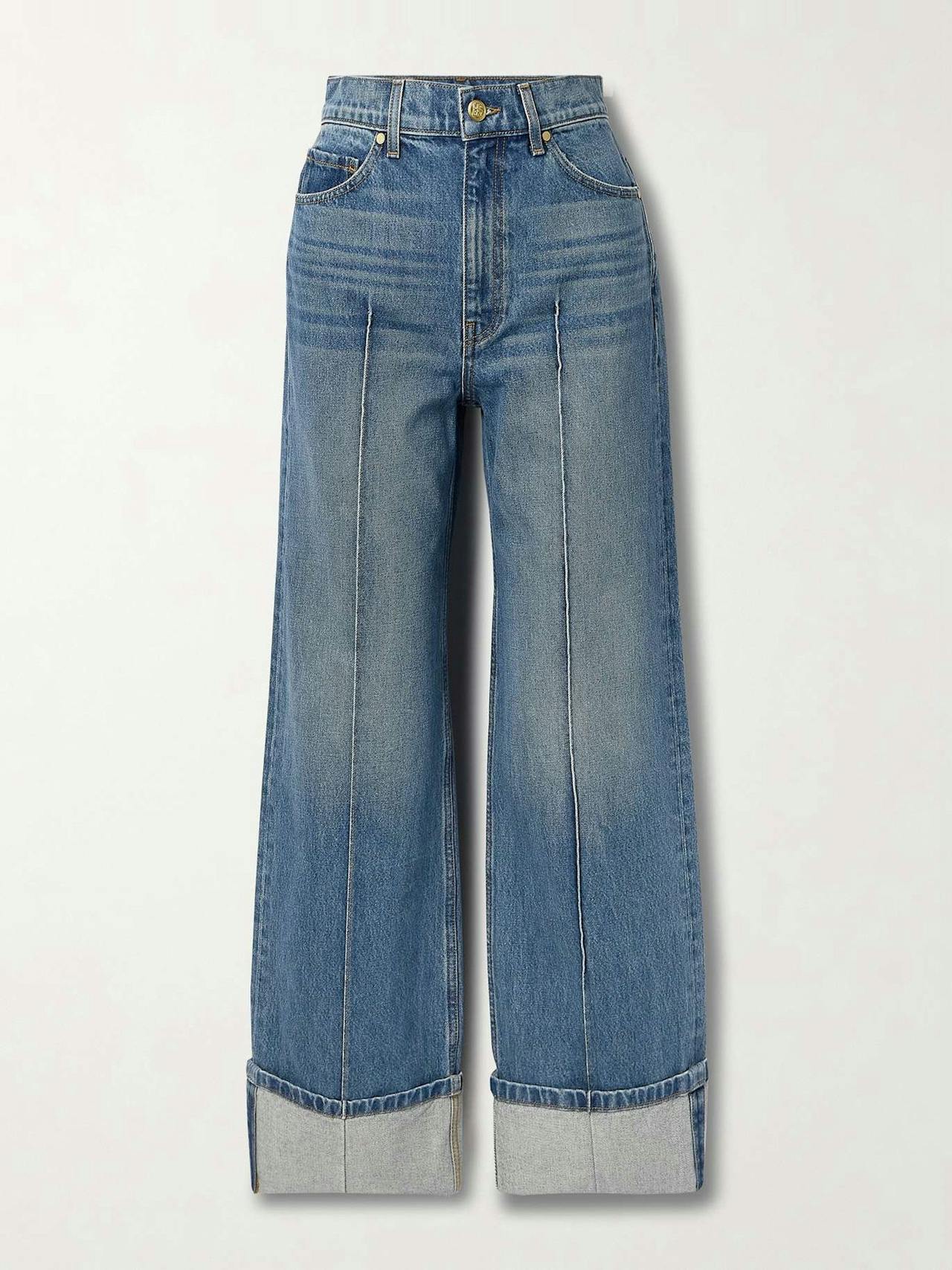 The Genevieve high-rise wide-leg jeans