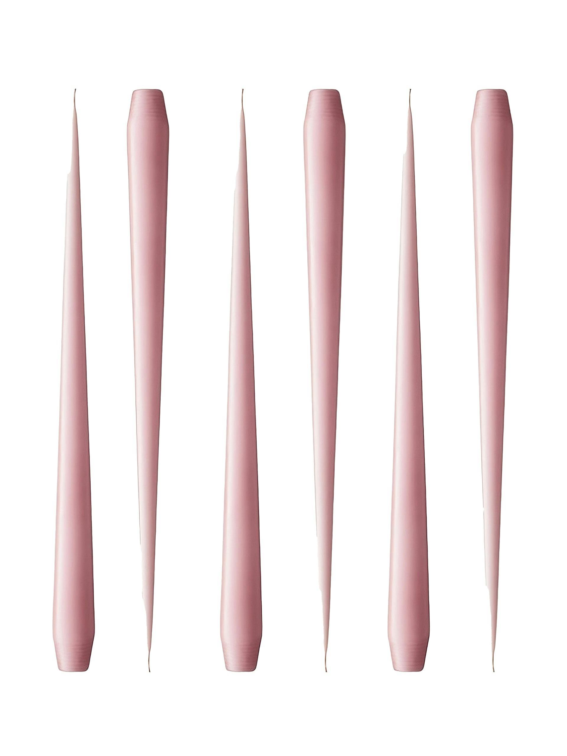 Pale pink candles (set of 6)
