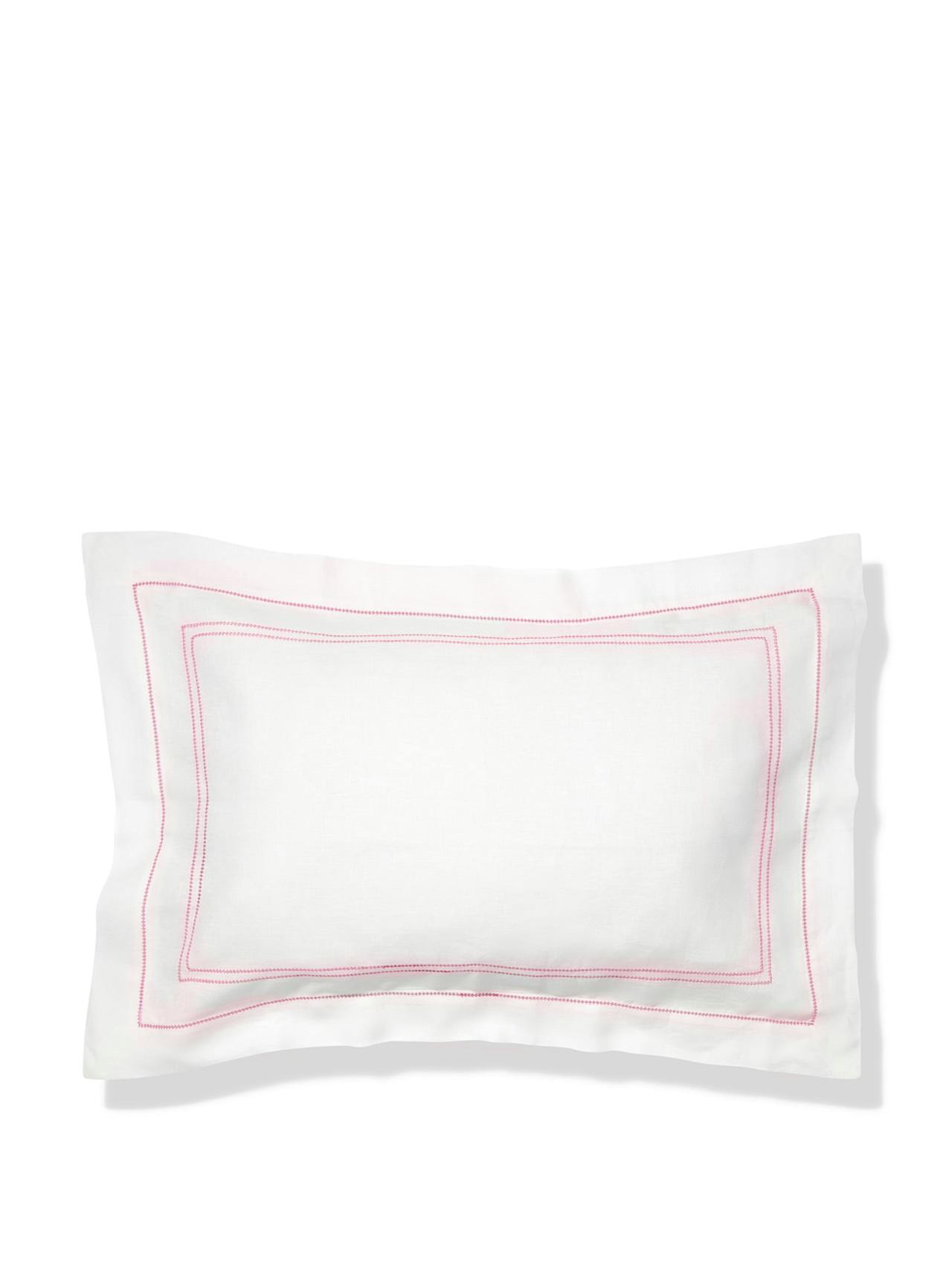 Pink hemstitch pillowcase