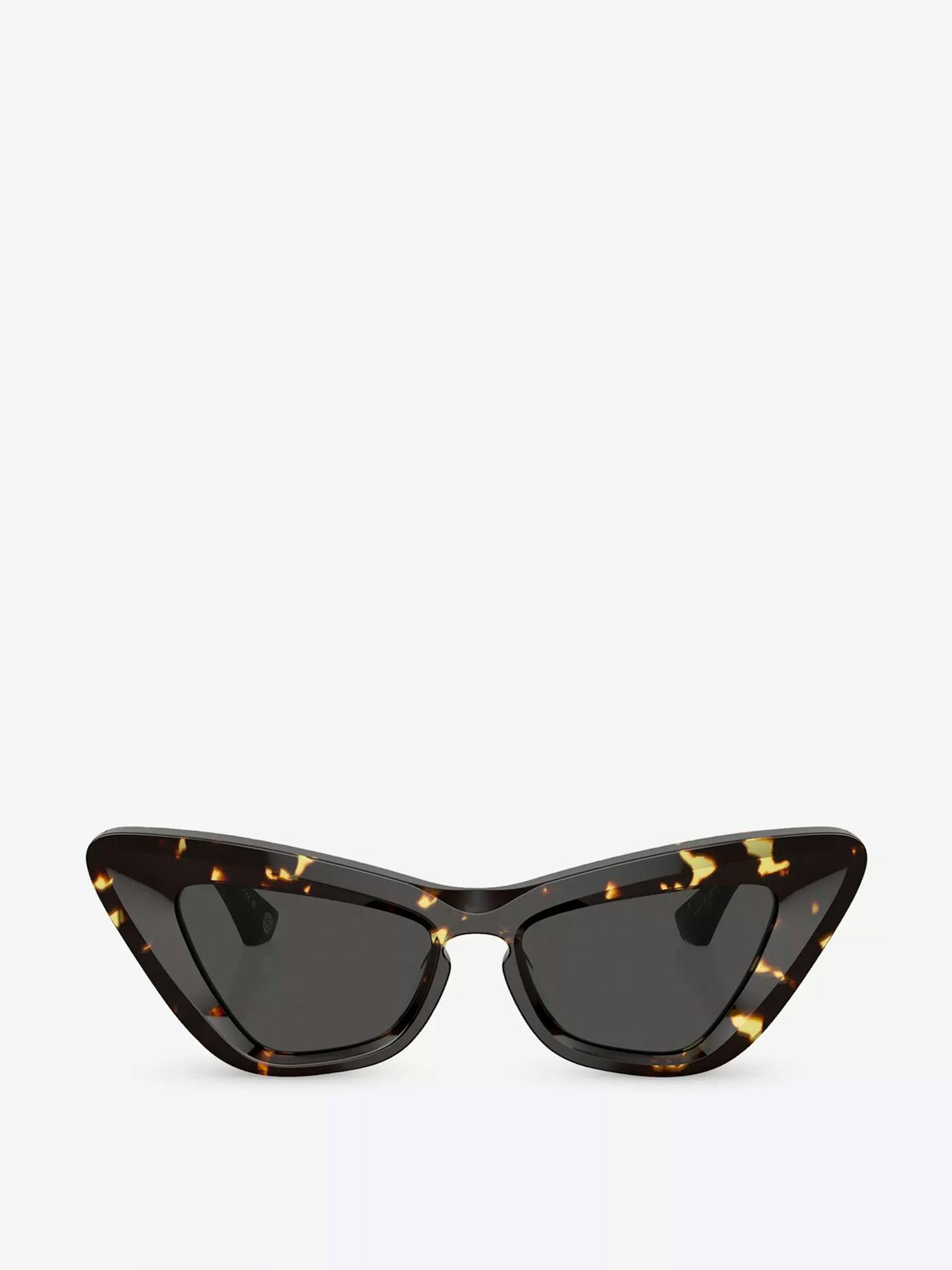 Angular-frame acetate sunglasses