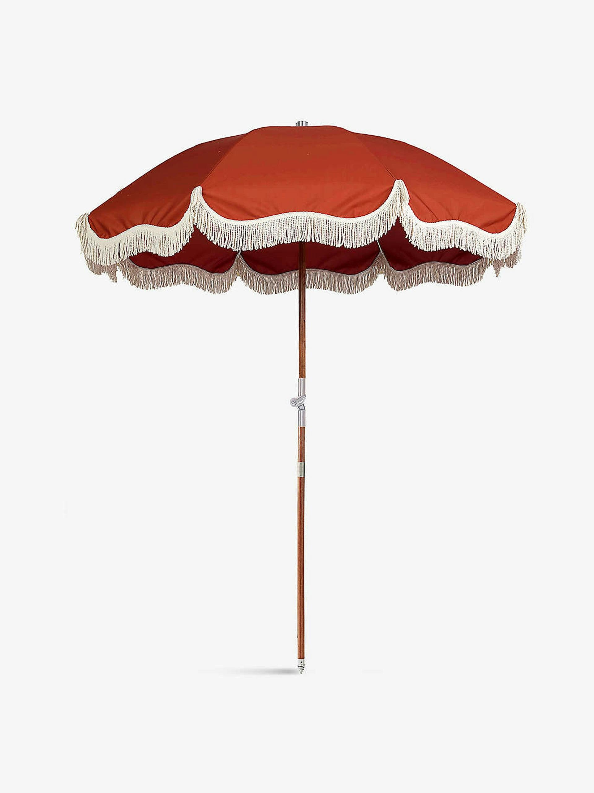 Red tassel parasol