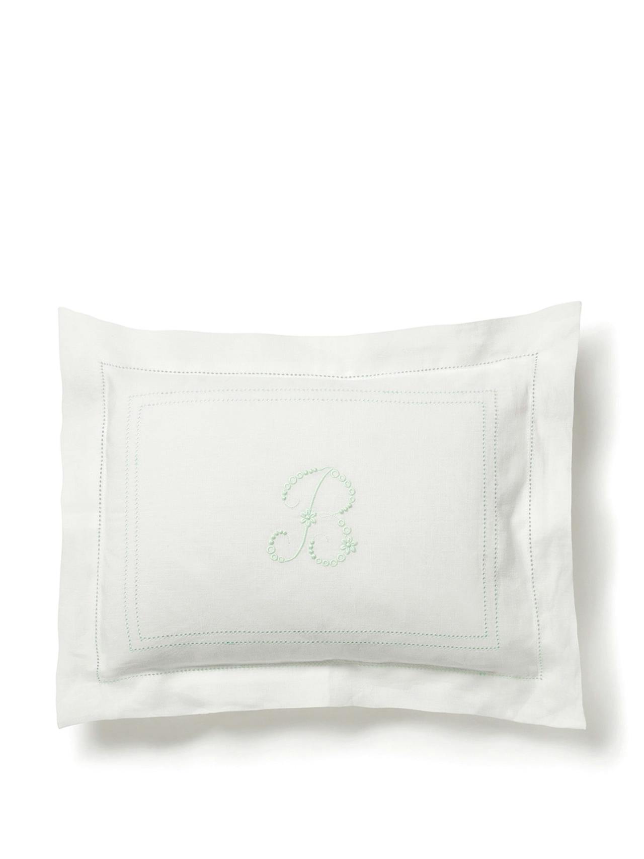 Small pillow hemstitch sea green