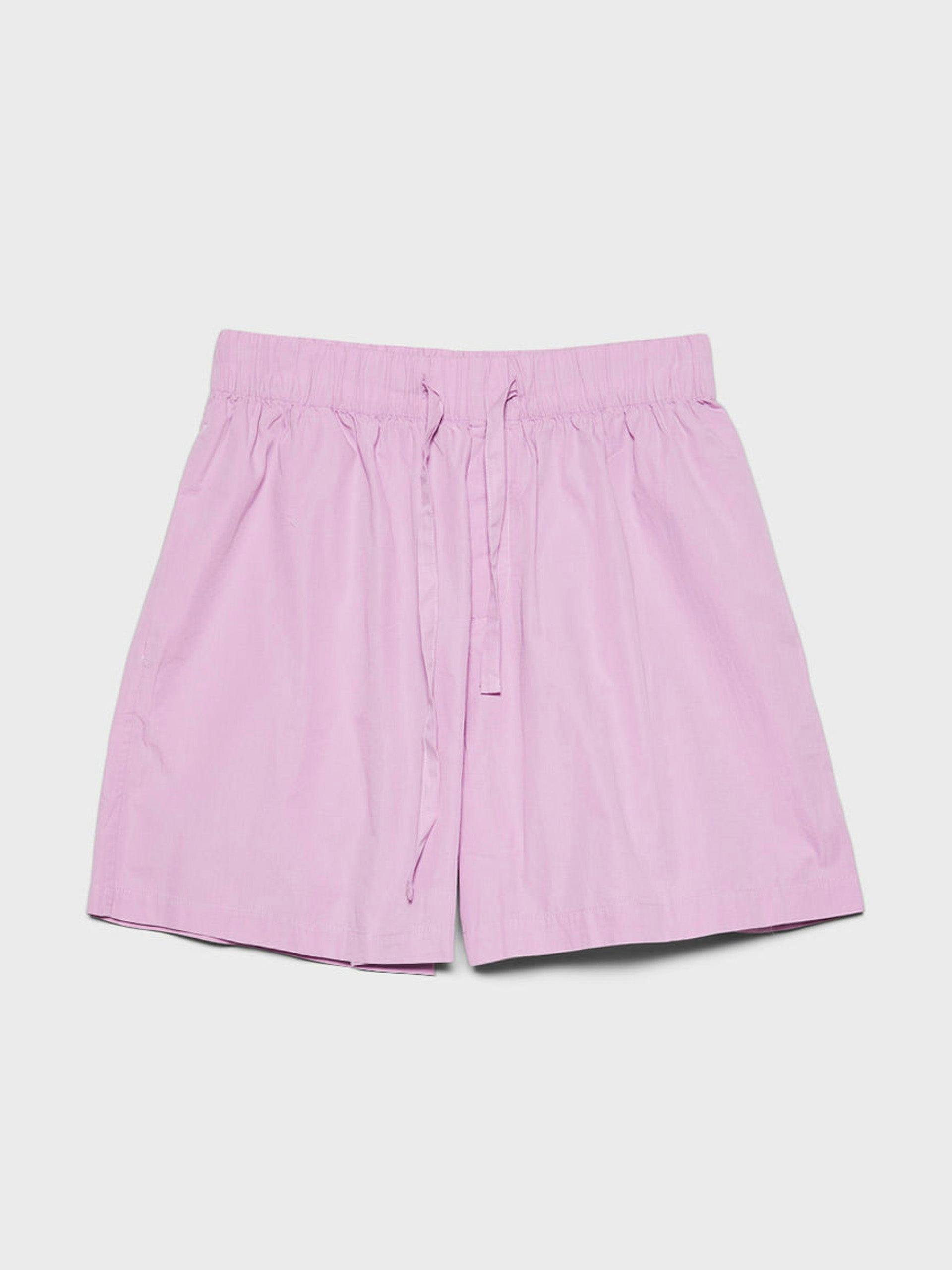Poplin pyjamas shorts in purple pink