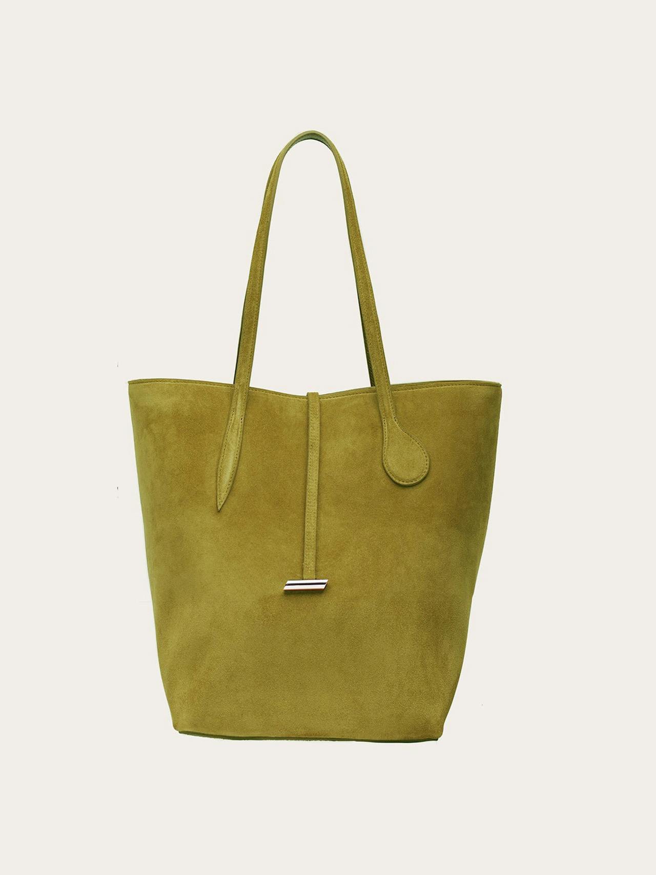 Army suede tall sprout tote bag