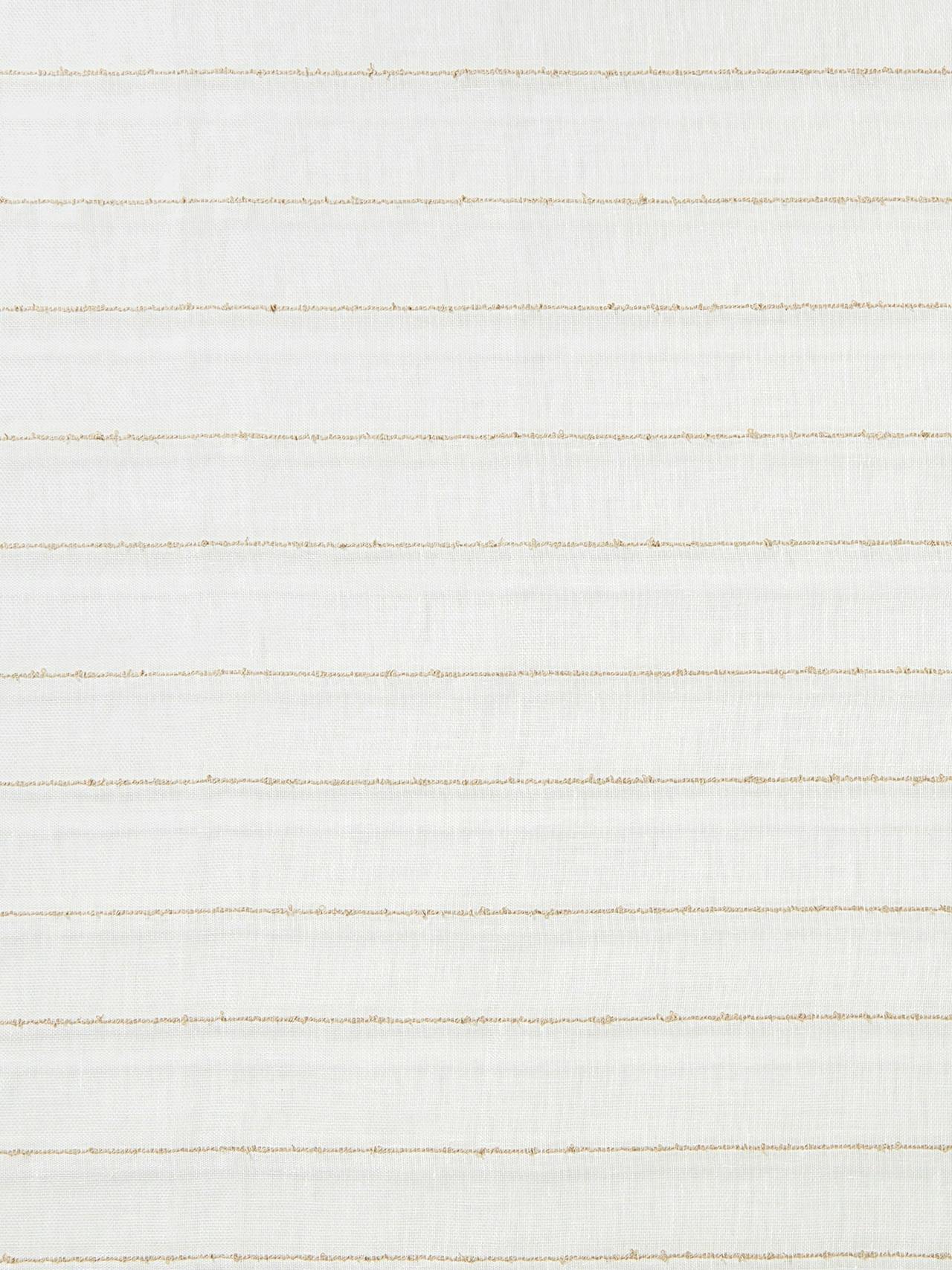 Textured stripe sheer linen, white and natural