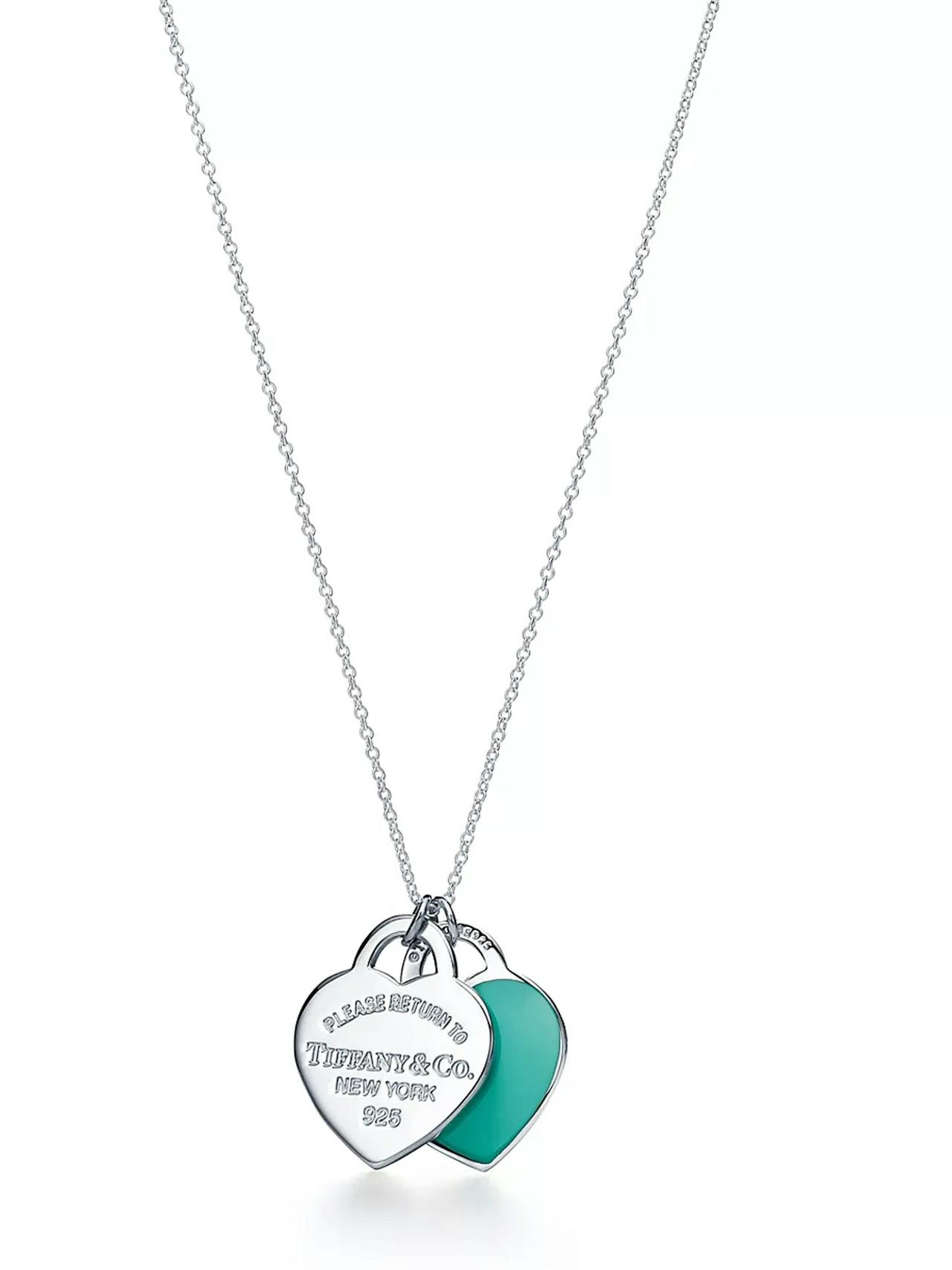 Tiffany Blue® double heart tag pendant