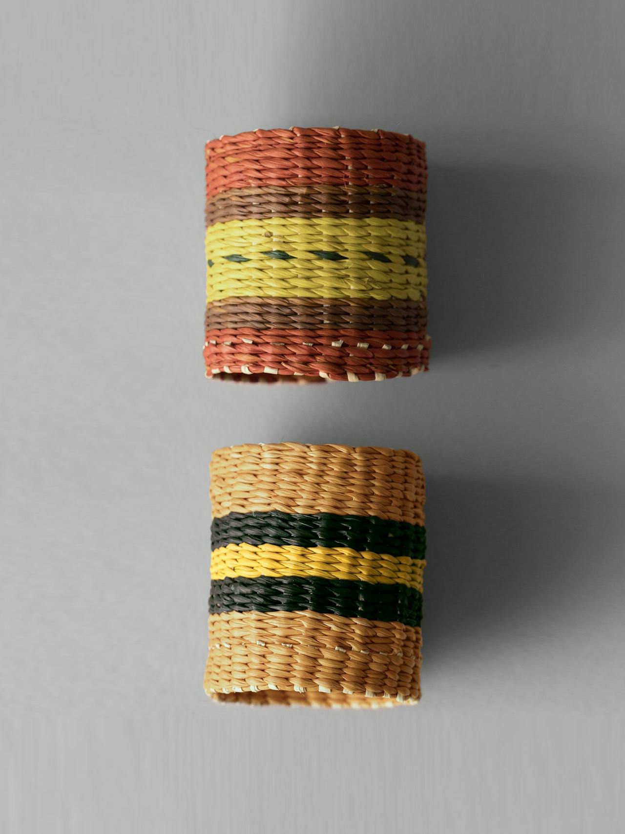 Hand woven Iraca napkin rings (set of 2)