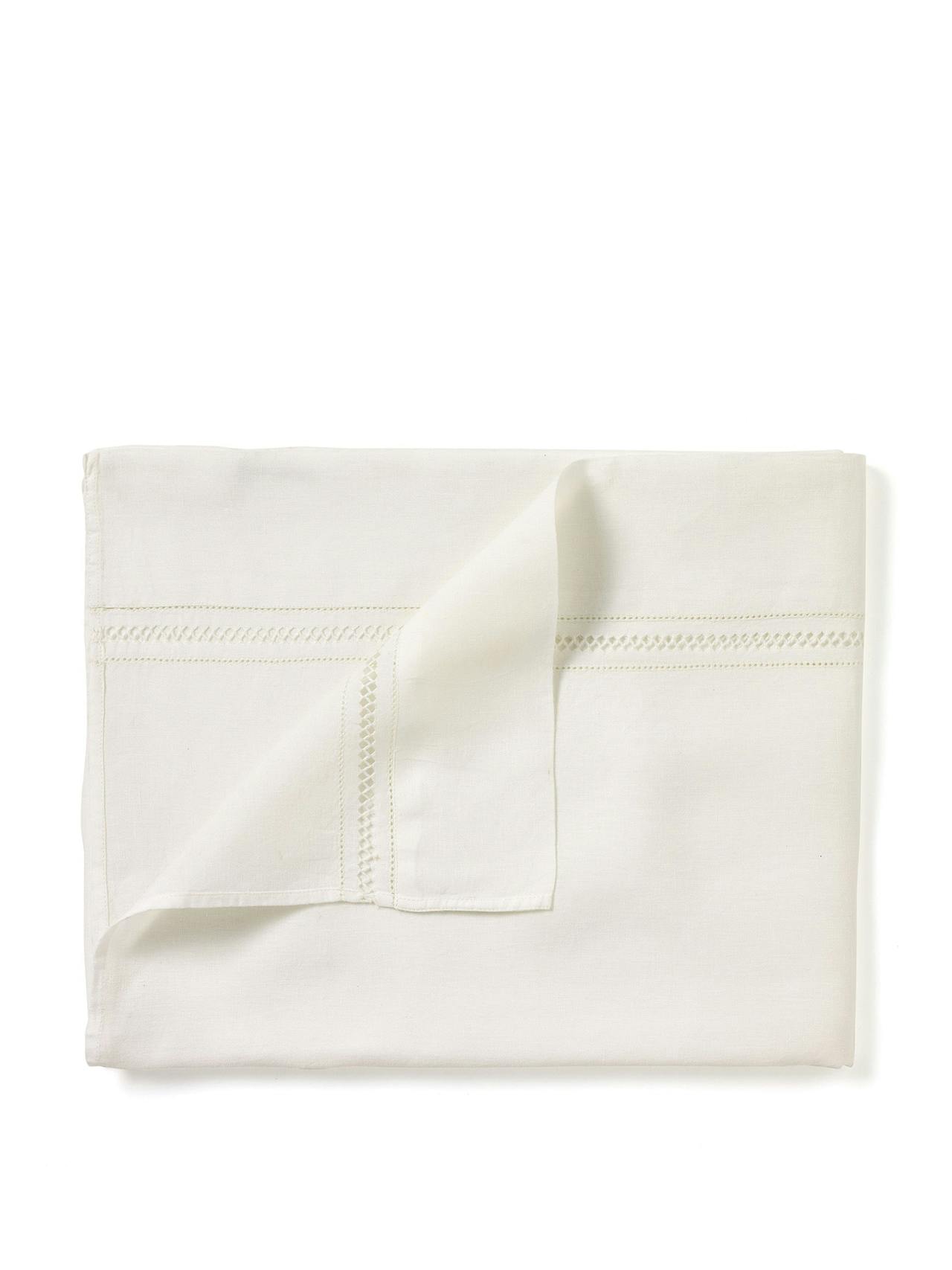 Diamond stitch top sheet ivory white single
