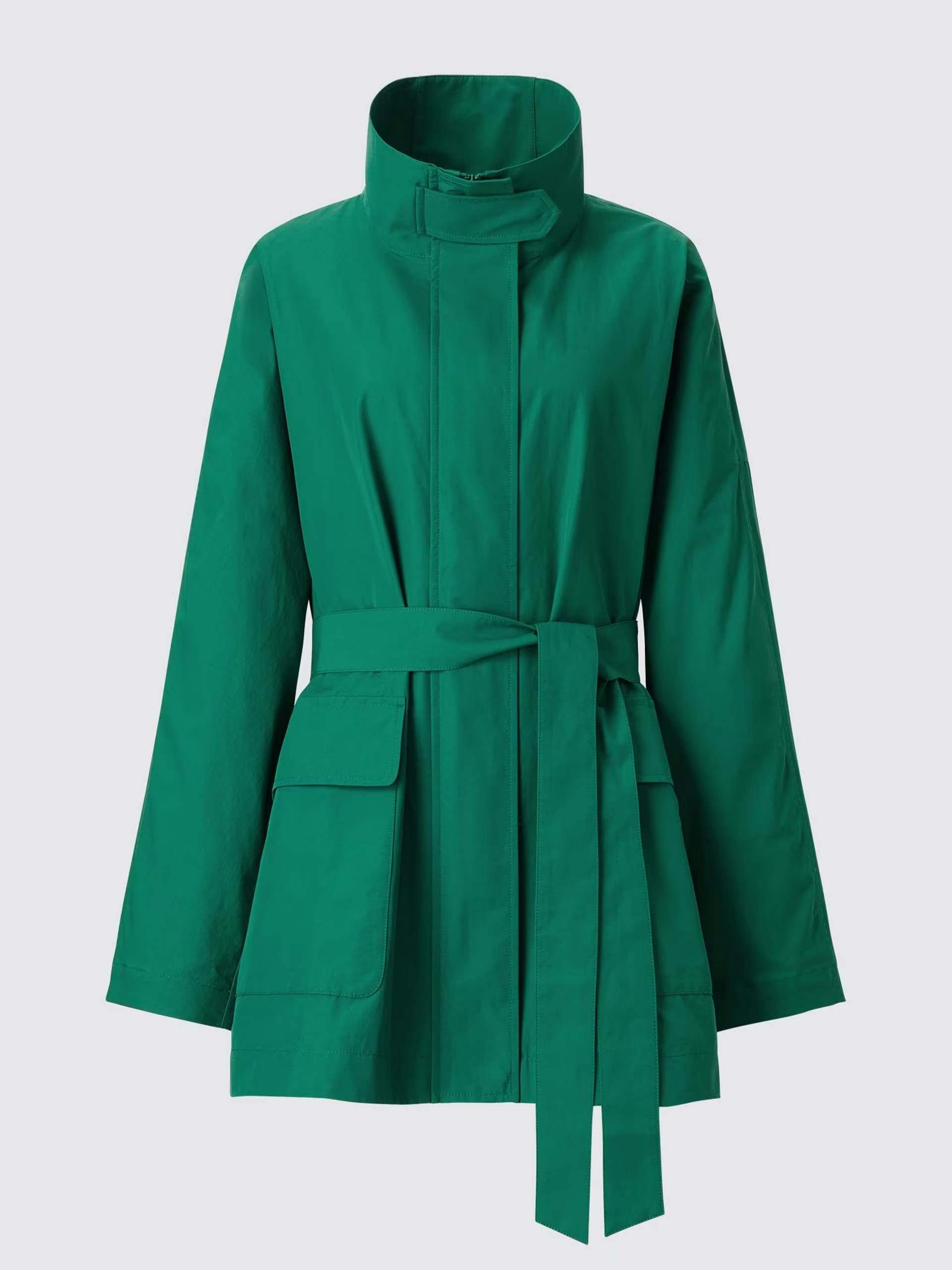 Green utility oversized short coat