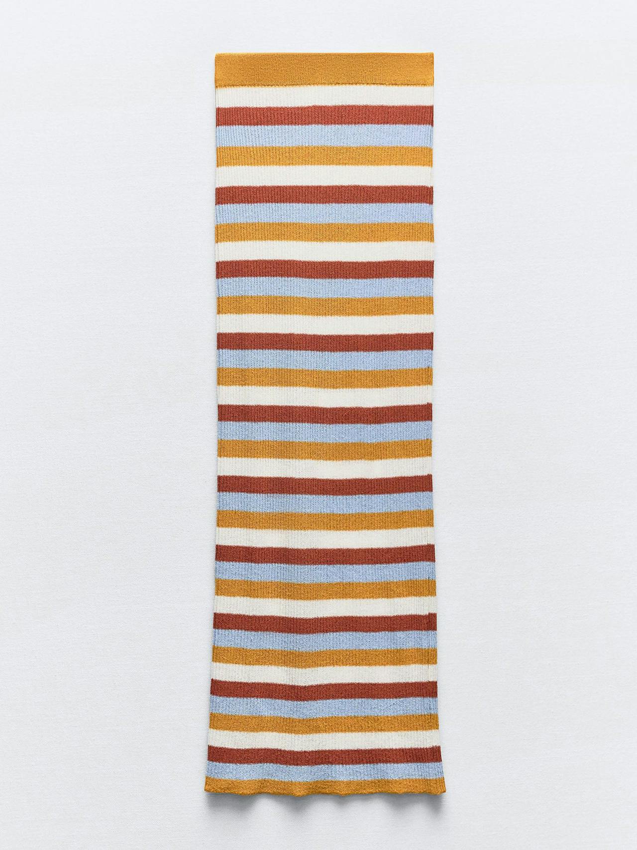 Striped cutwork skirt