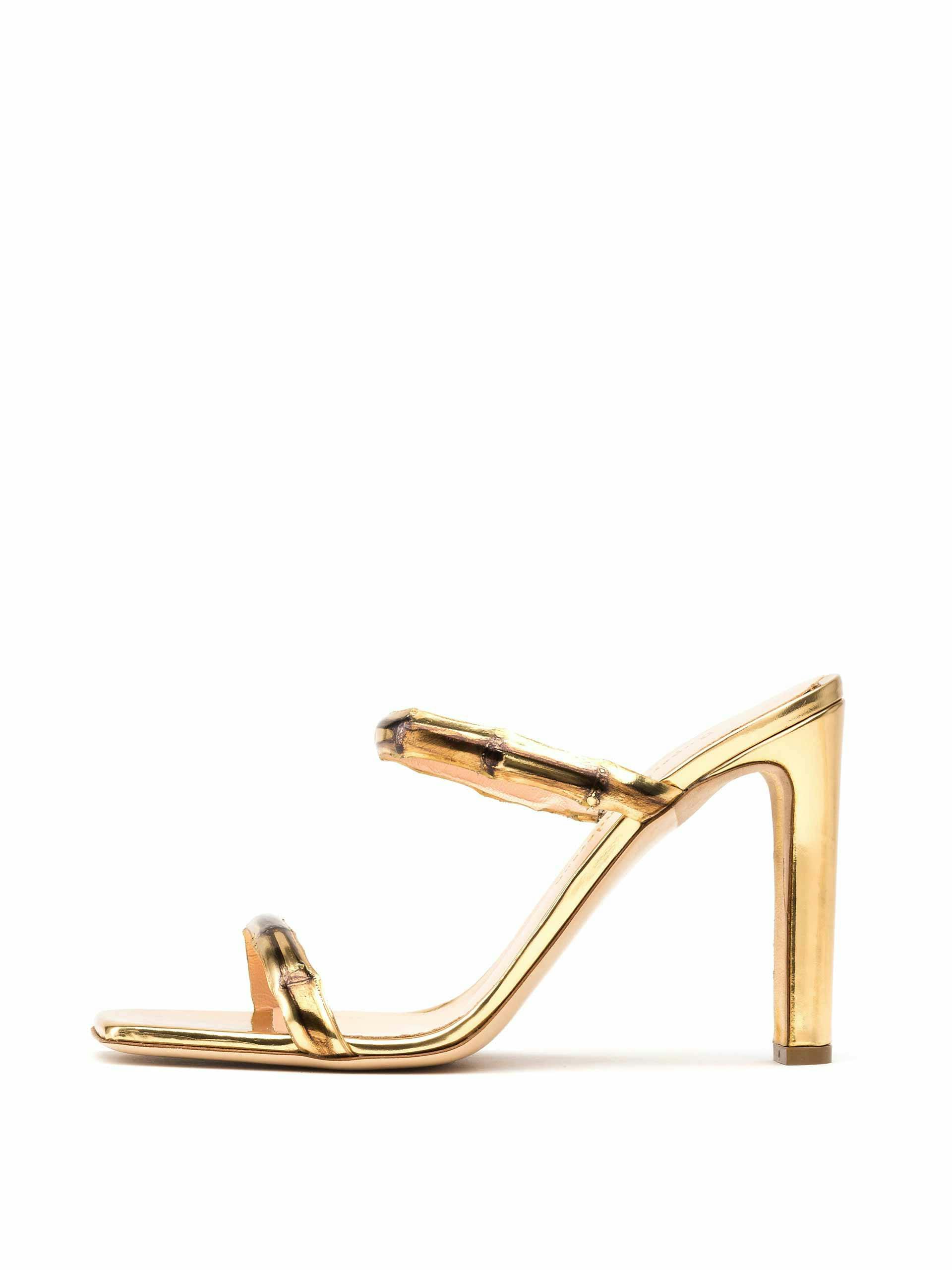 Stromboli gold heeled sandals