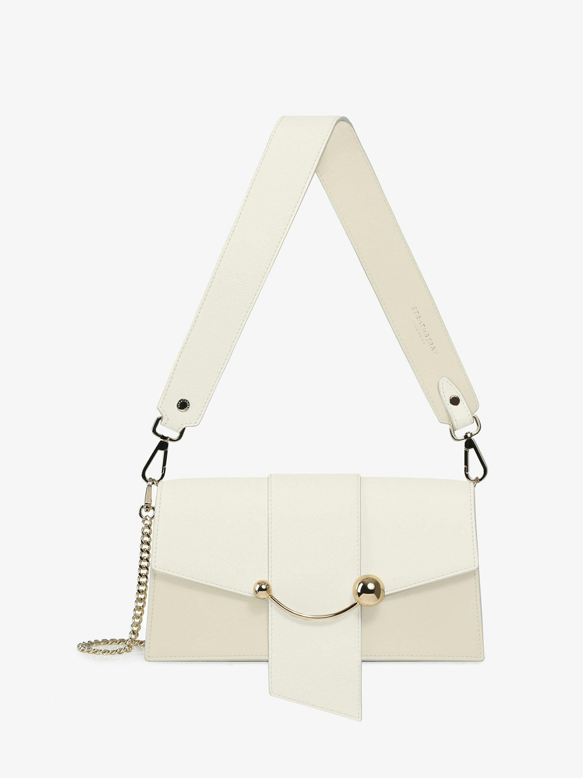 Vanilla and diamond Mini Crescent shoulder bag