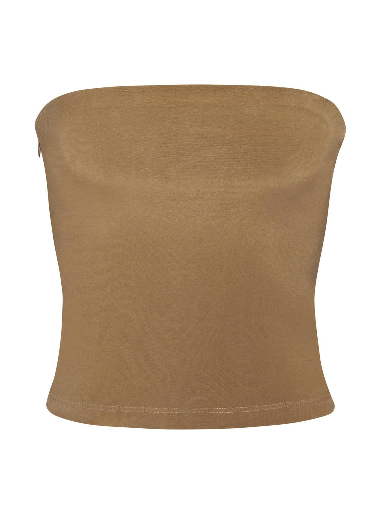 The Ritts strapless top in stretch cupro