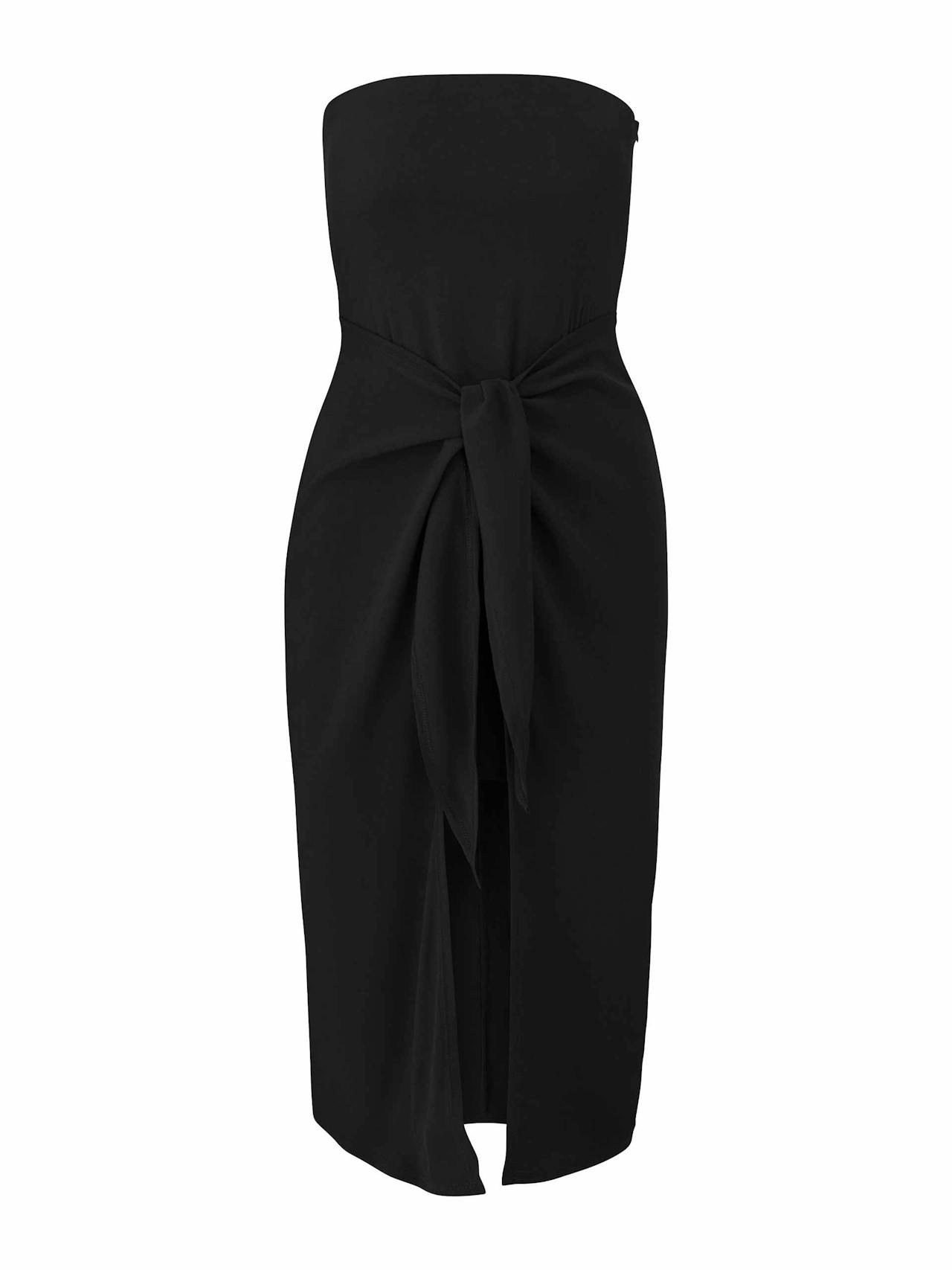 The Strapless D.K. wrap dress in stretch cupro