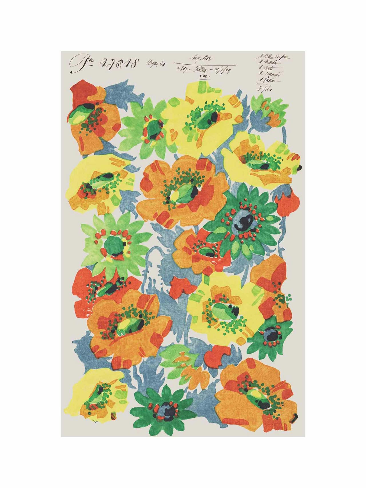 No.013 'Summer Poppies' vintage archive poster print