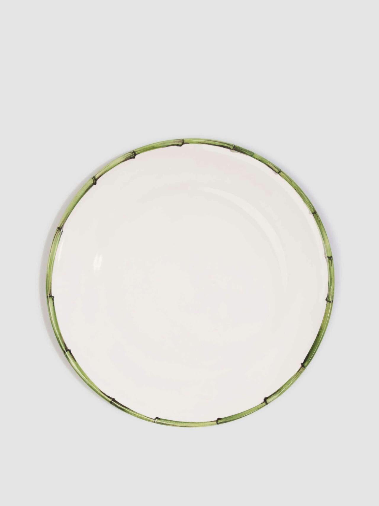 Ramatuelle green bamboo dinner plate