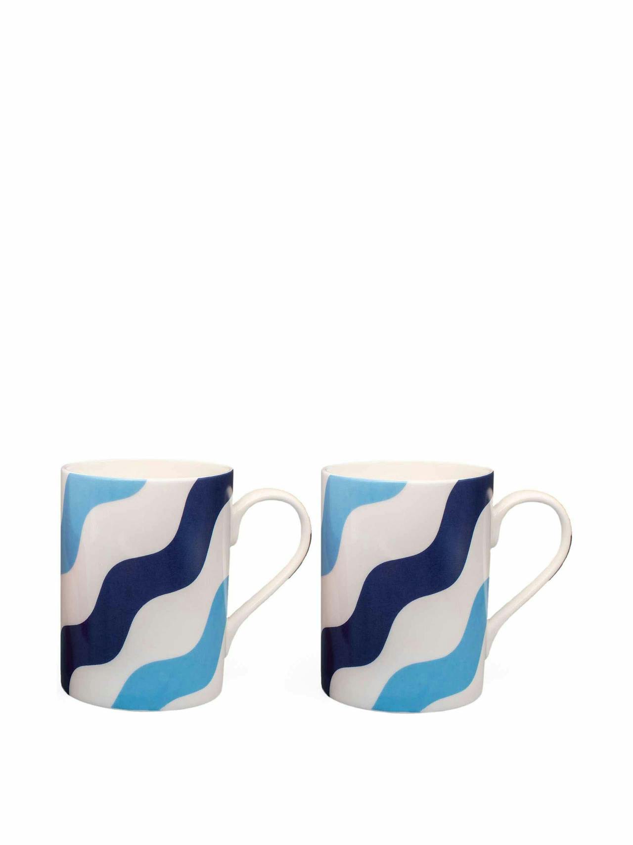 Set of 2 mixed blue mugs
