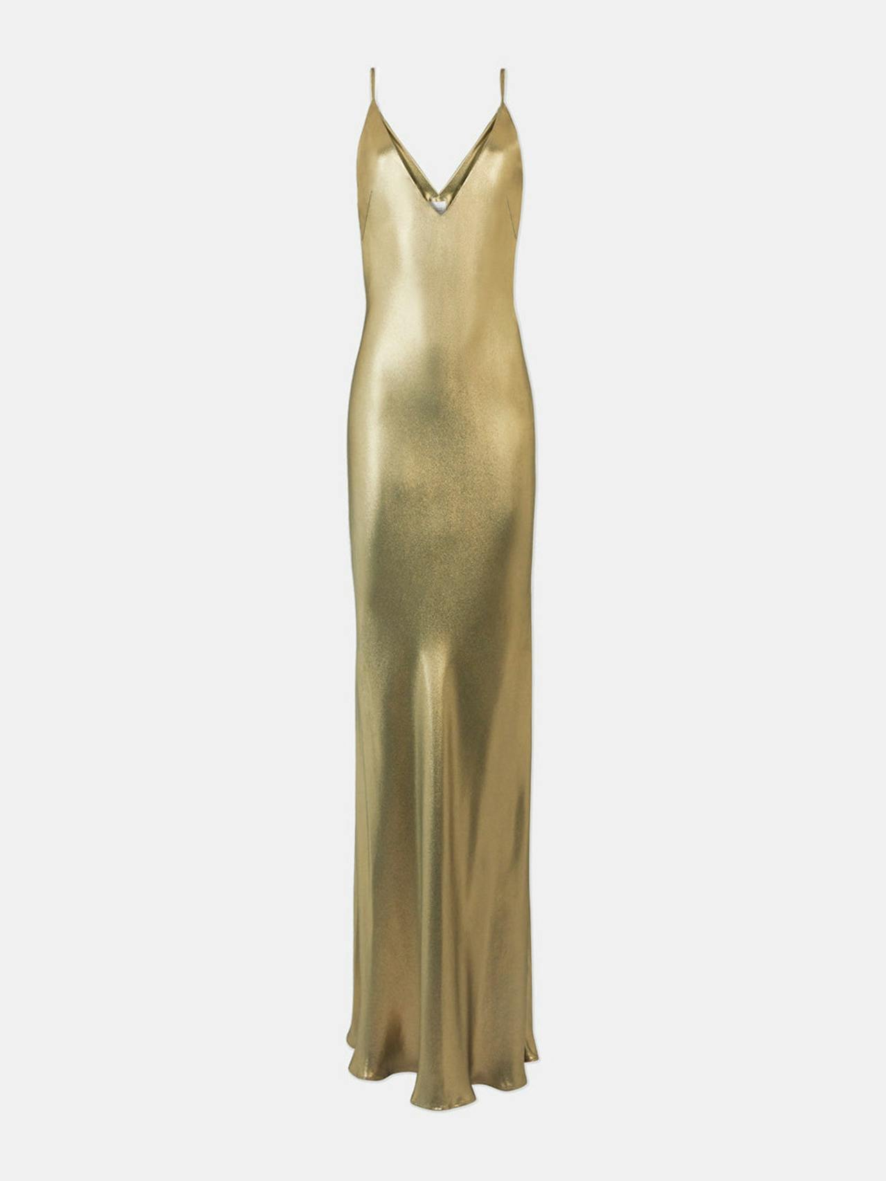 Galvanized gold slip dress