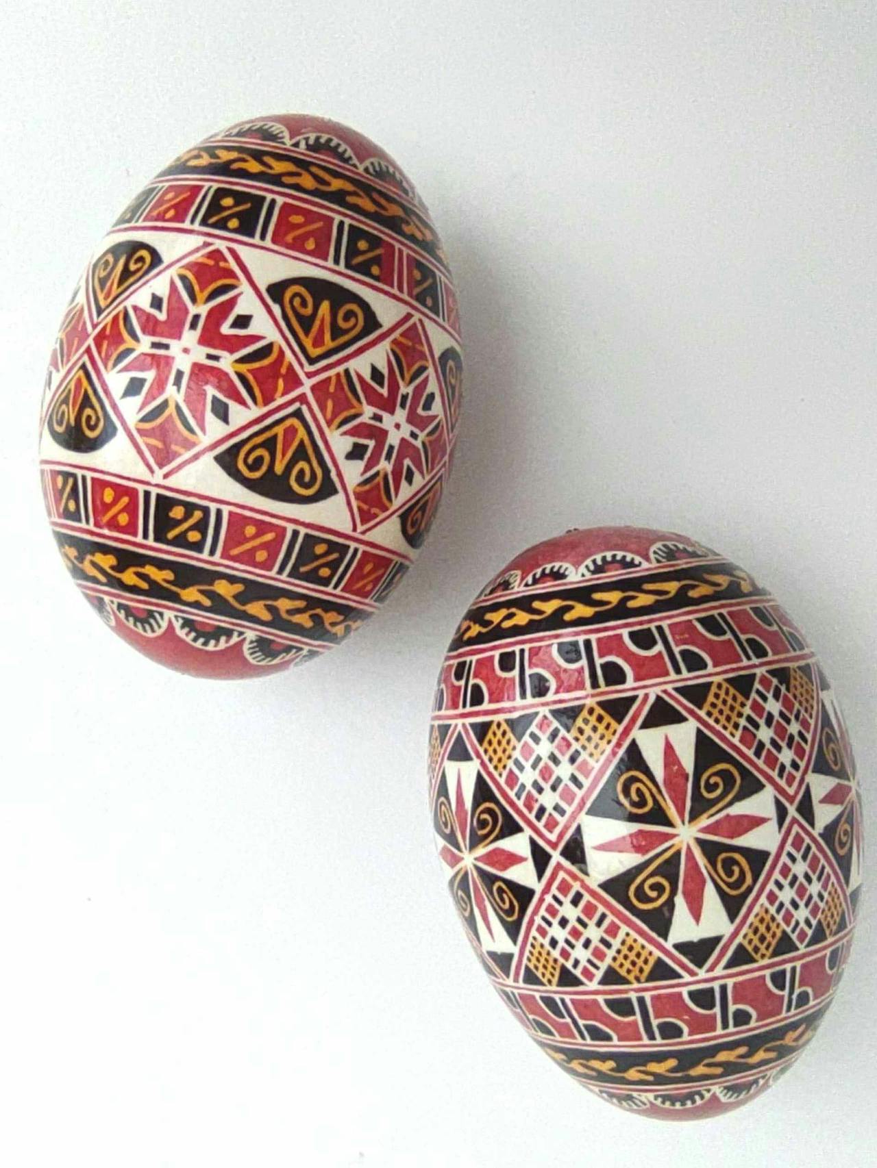 Traditional hand-painted eggs