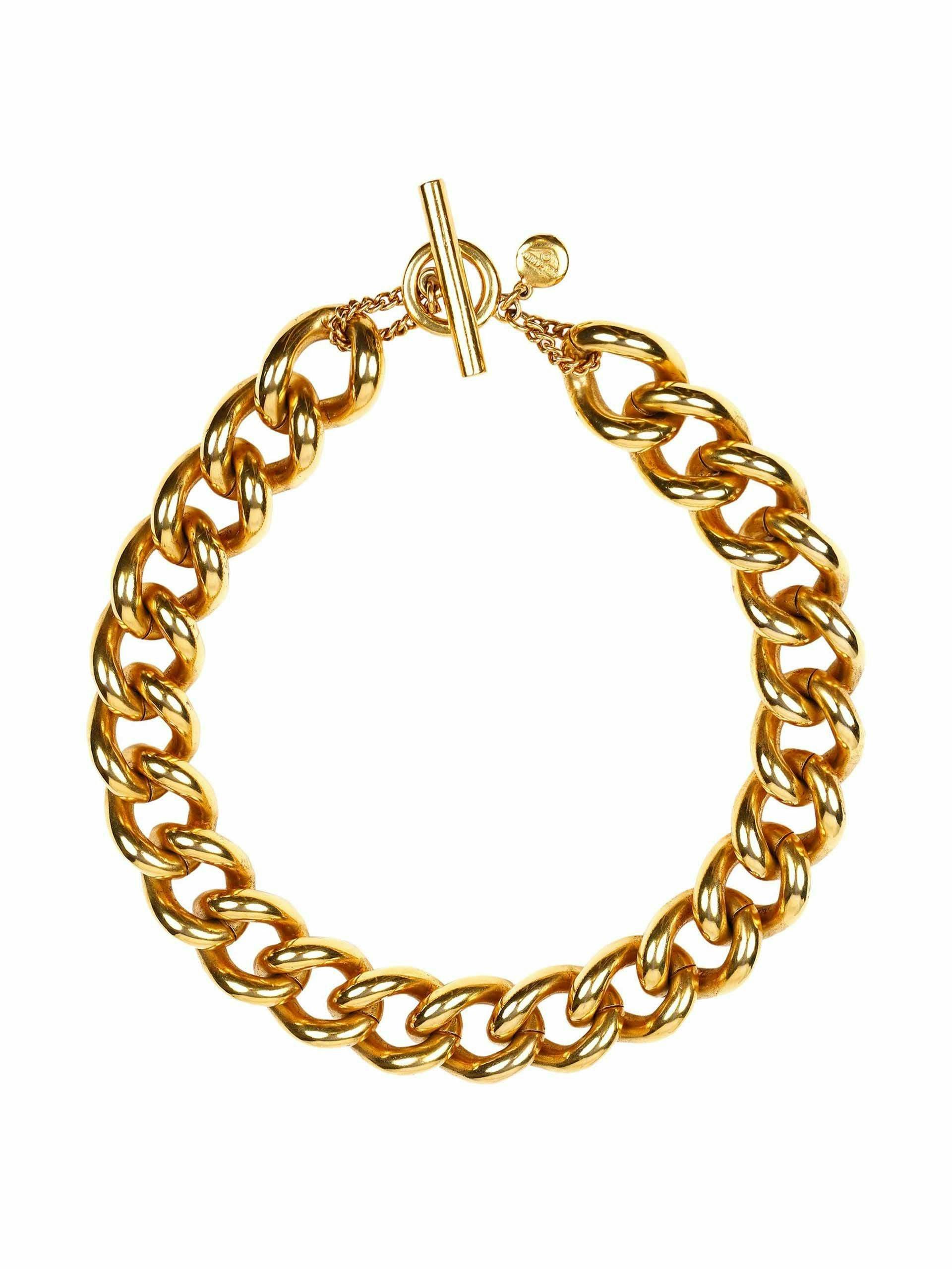 Gold plated chunky chain necklace