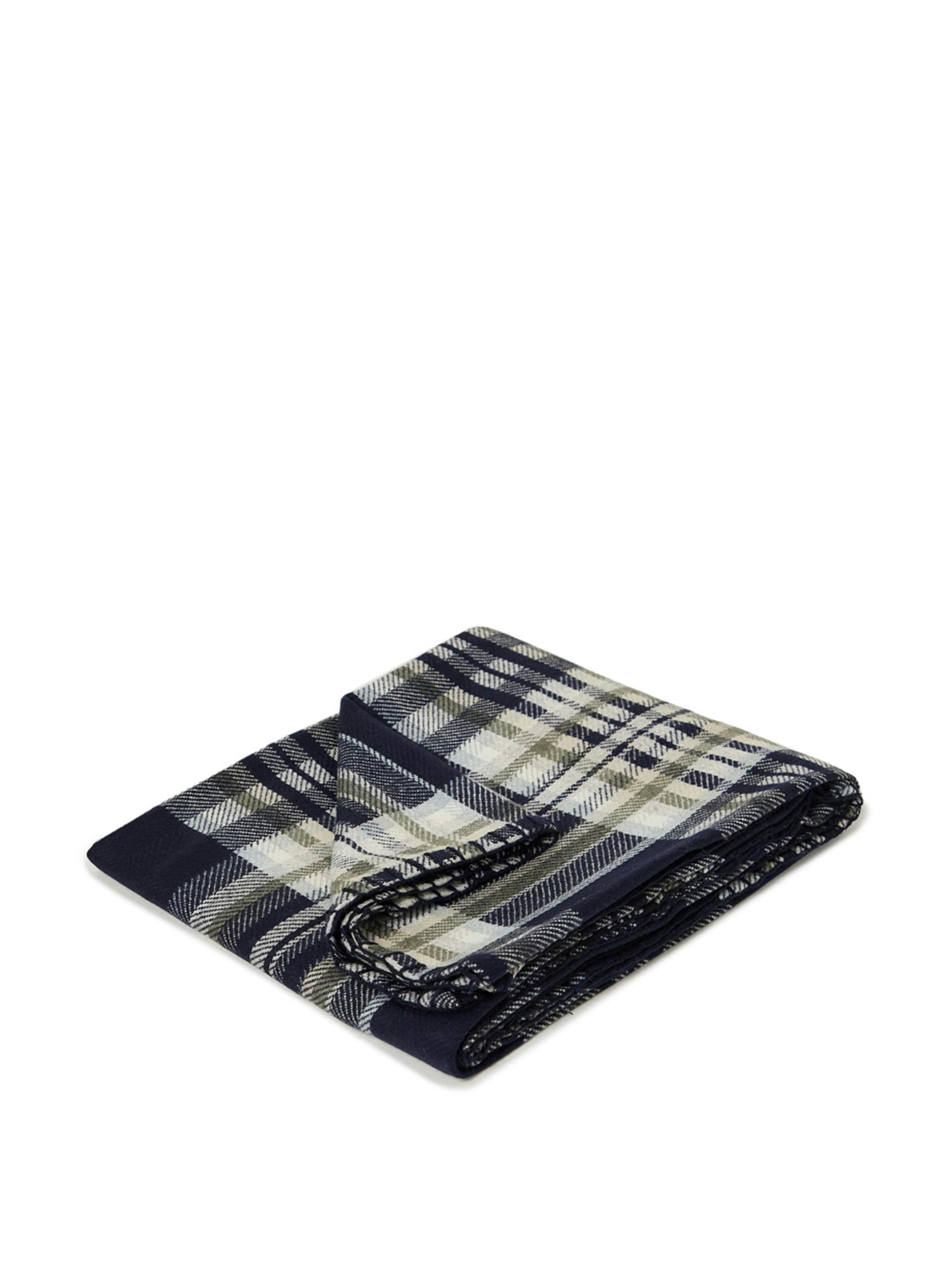 The Blanket in green and navy check