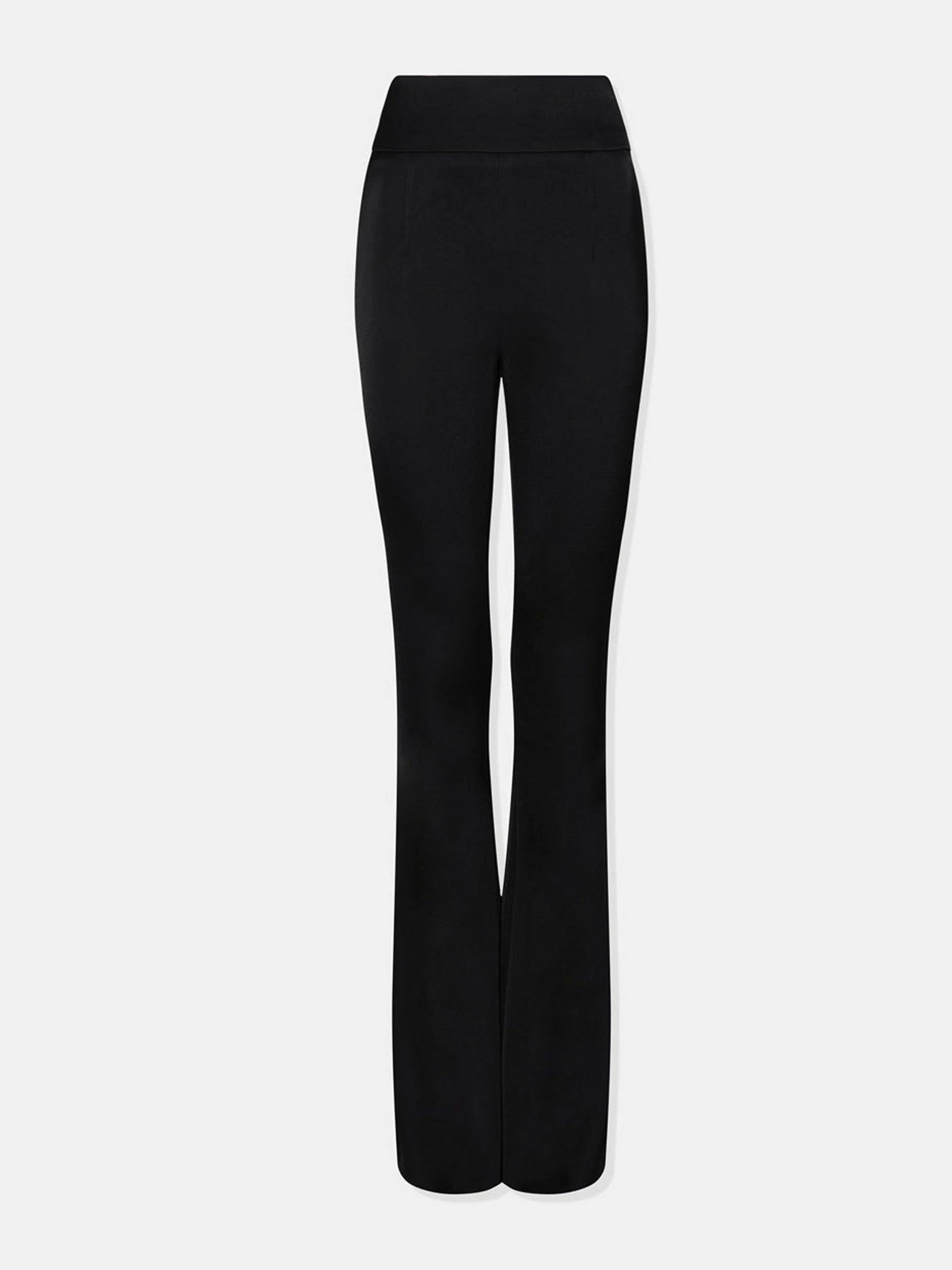 Black sculpted trousers