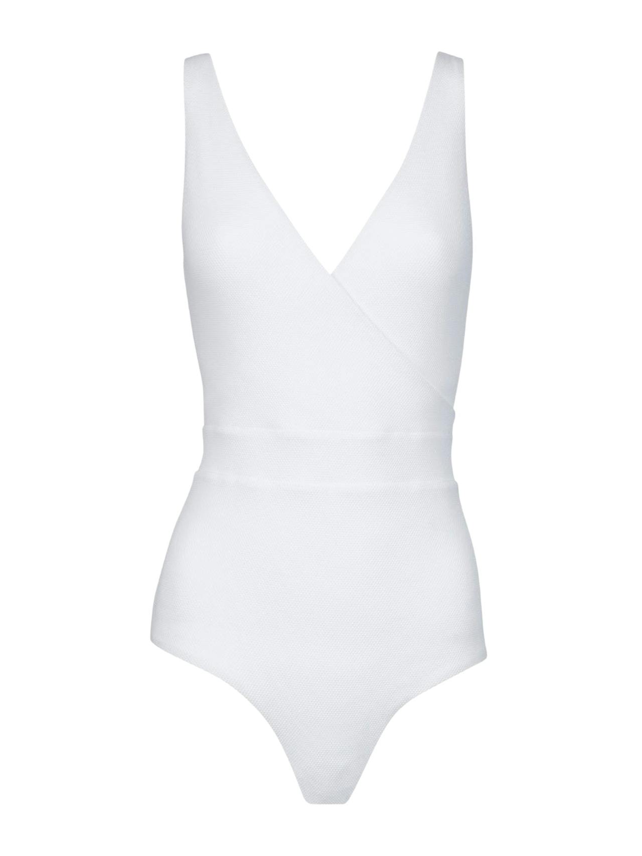 White Ashley wrap-over swimsuit