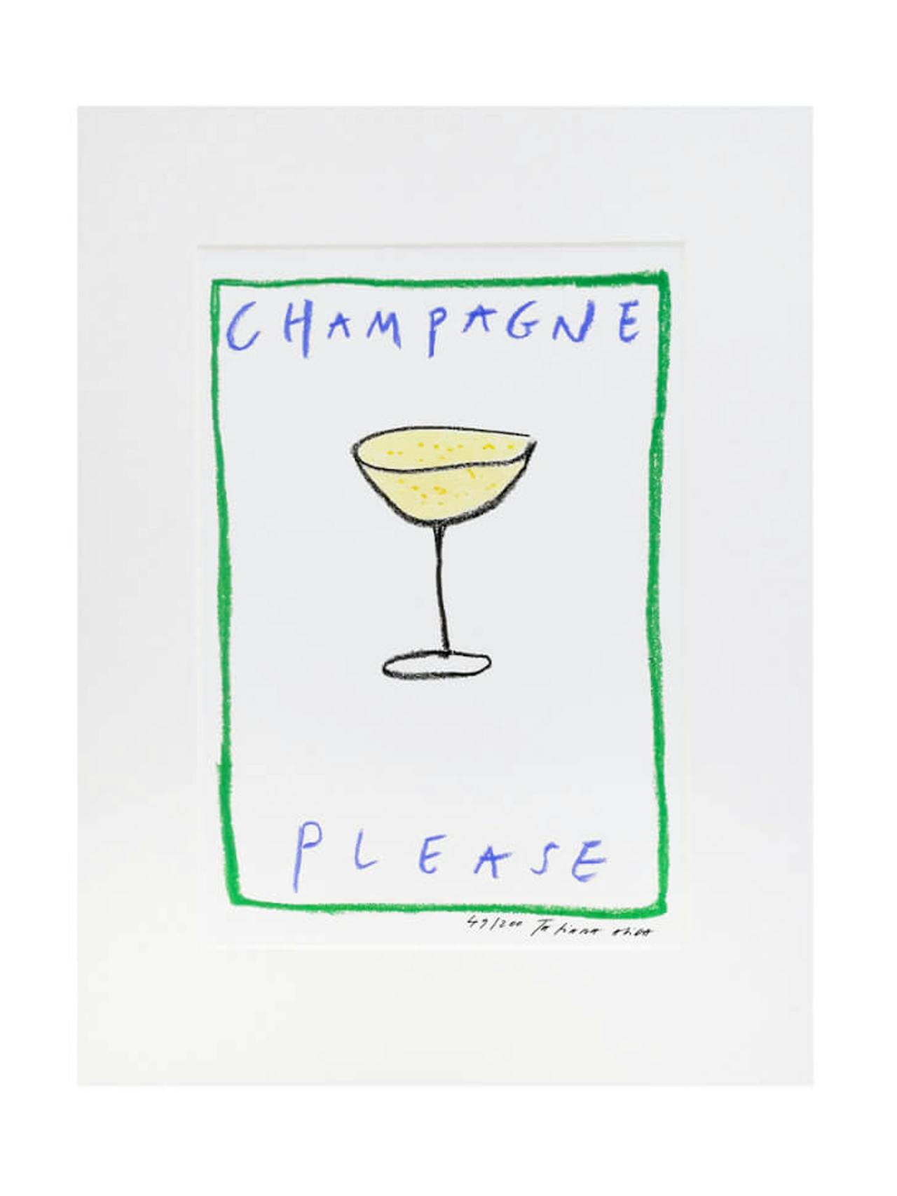 ‘Champagne Please’ print