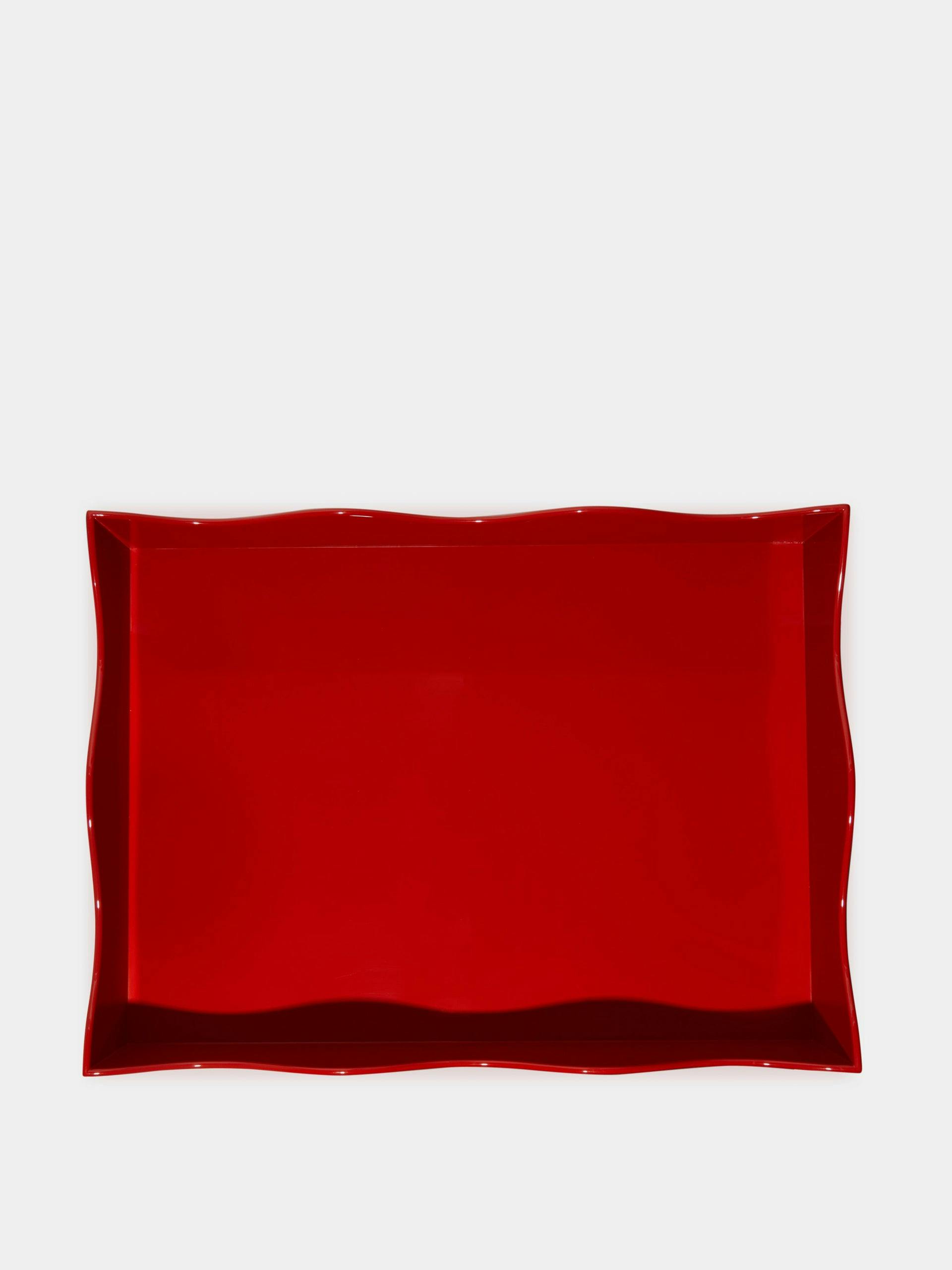 Red lacquered tray