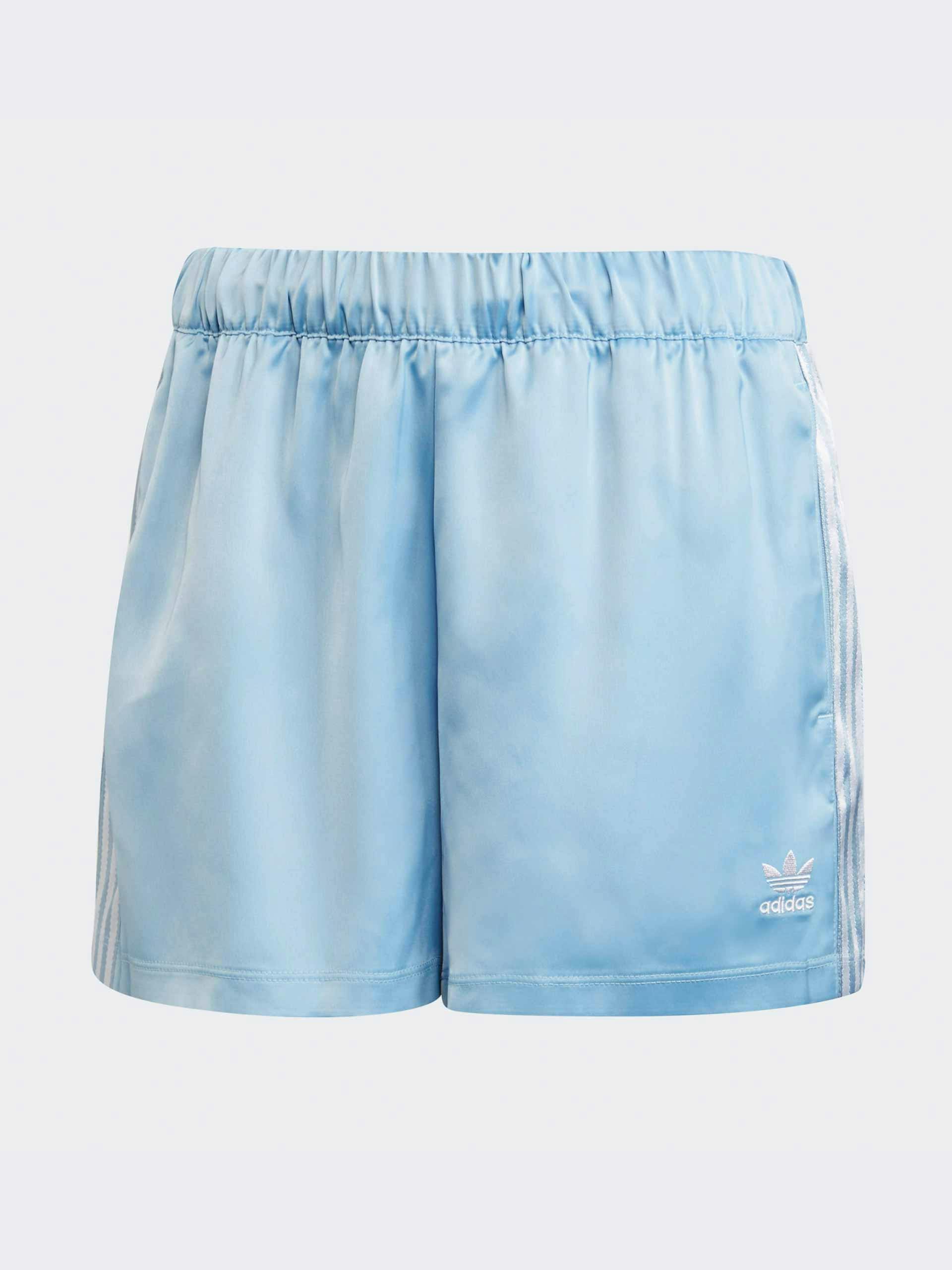 Blue satin shorts