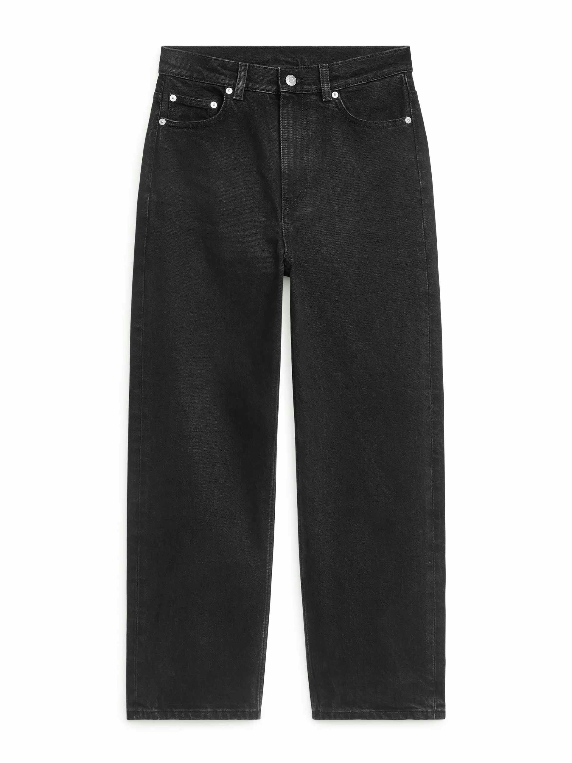 Grey/black cropped jeans