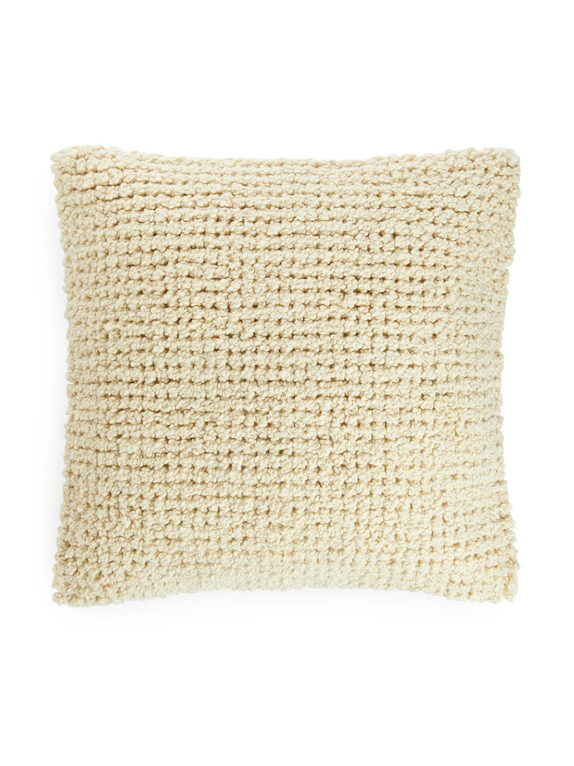 White wool cushion