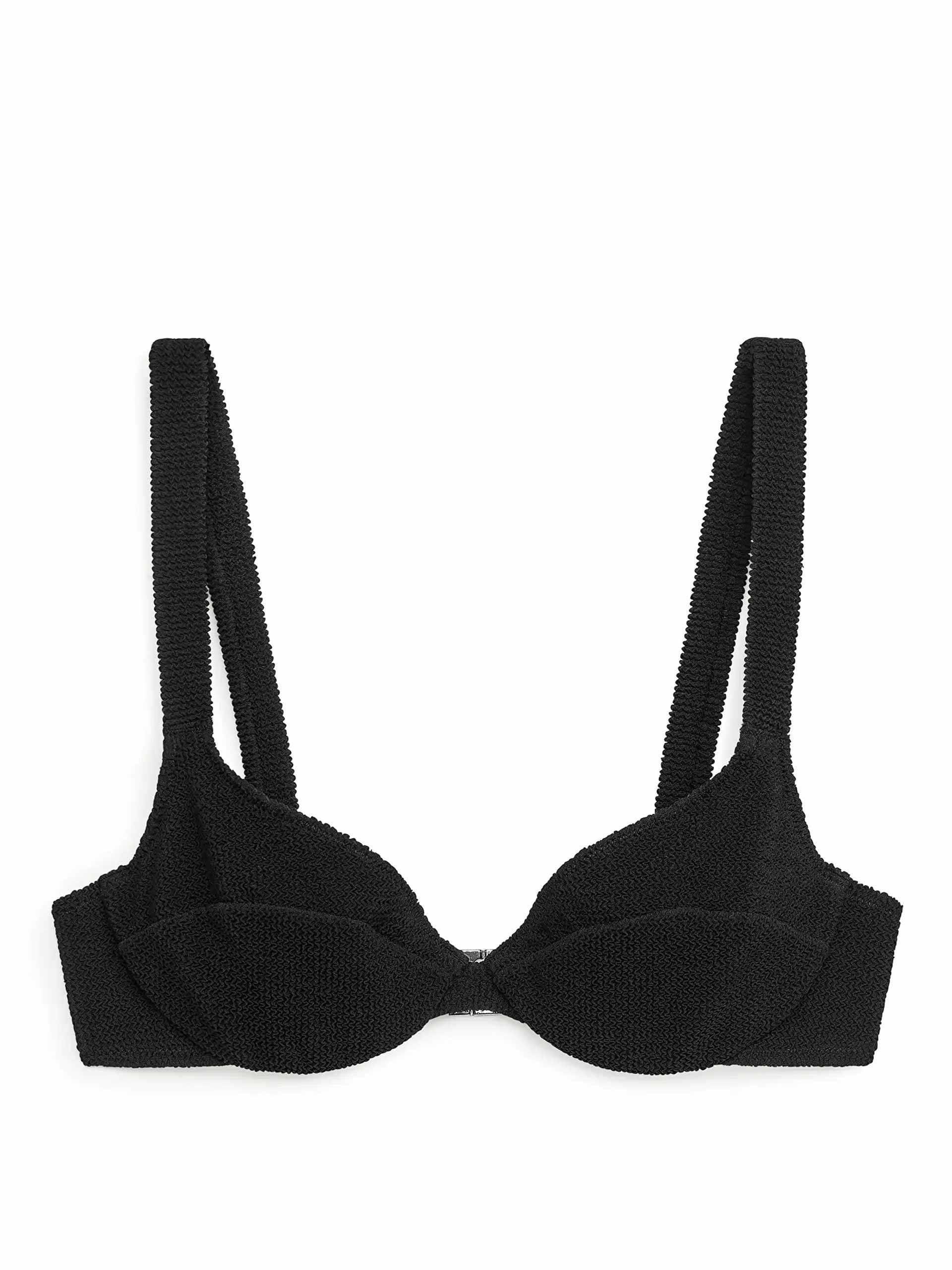 Black wired bikini top