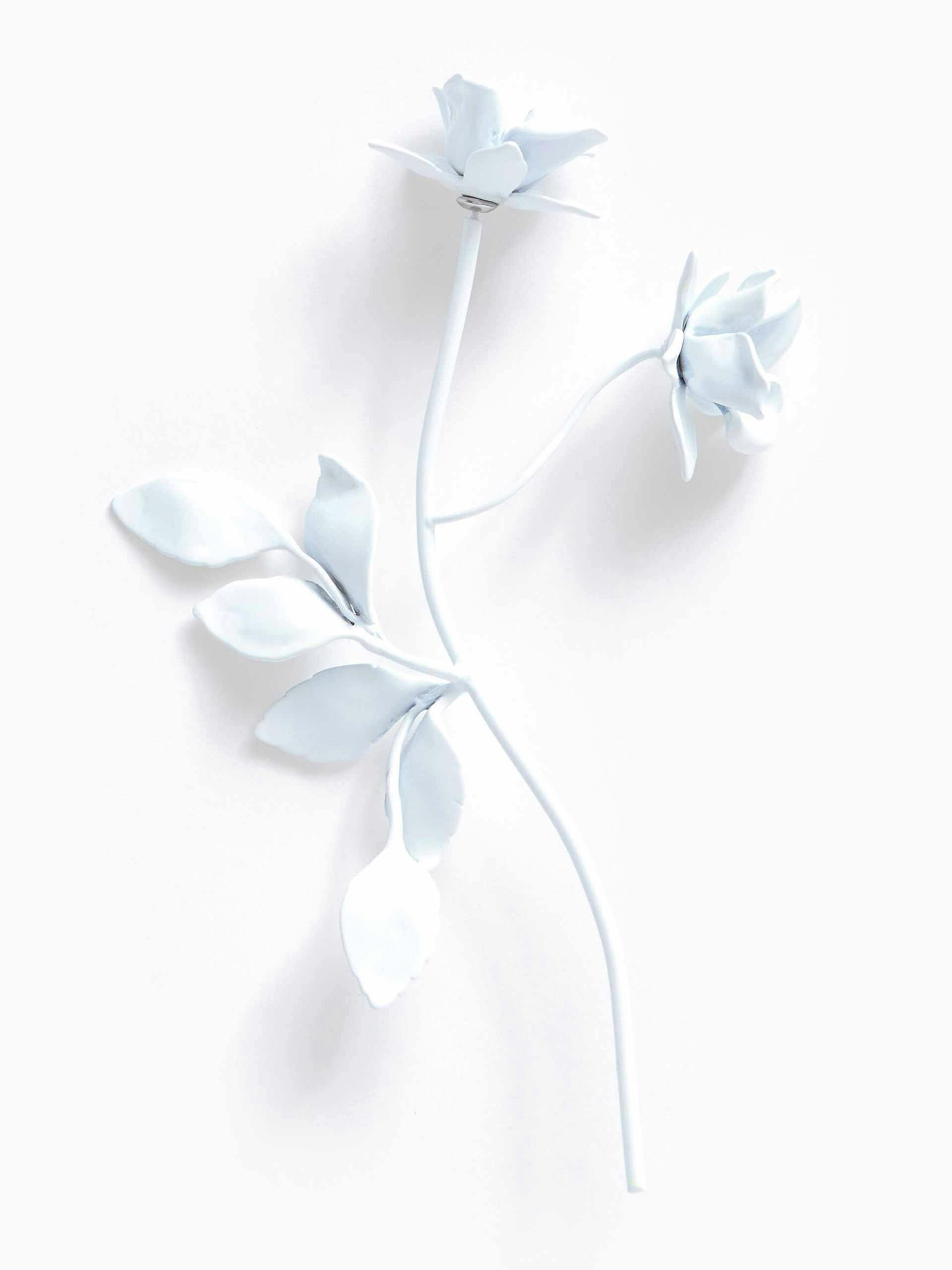 White rose earring