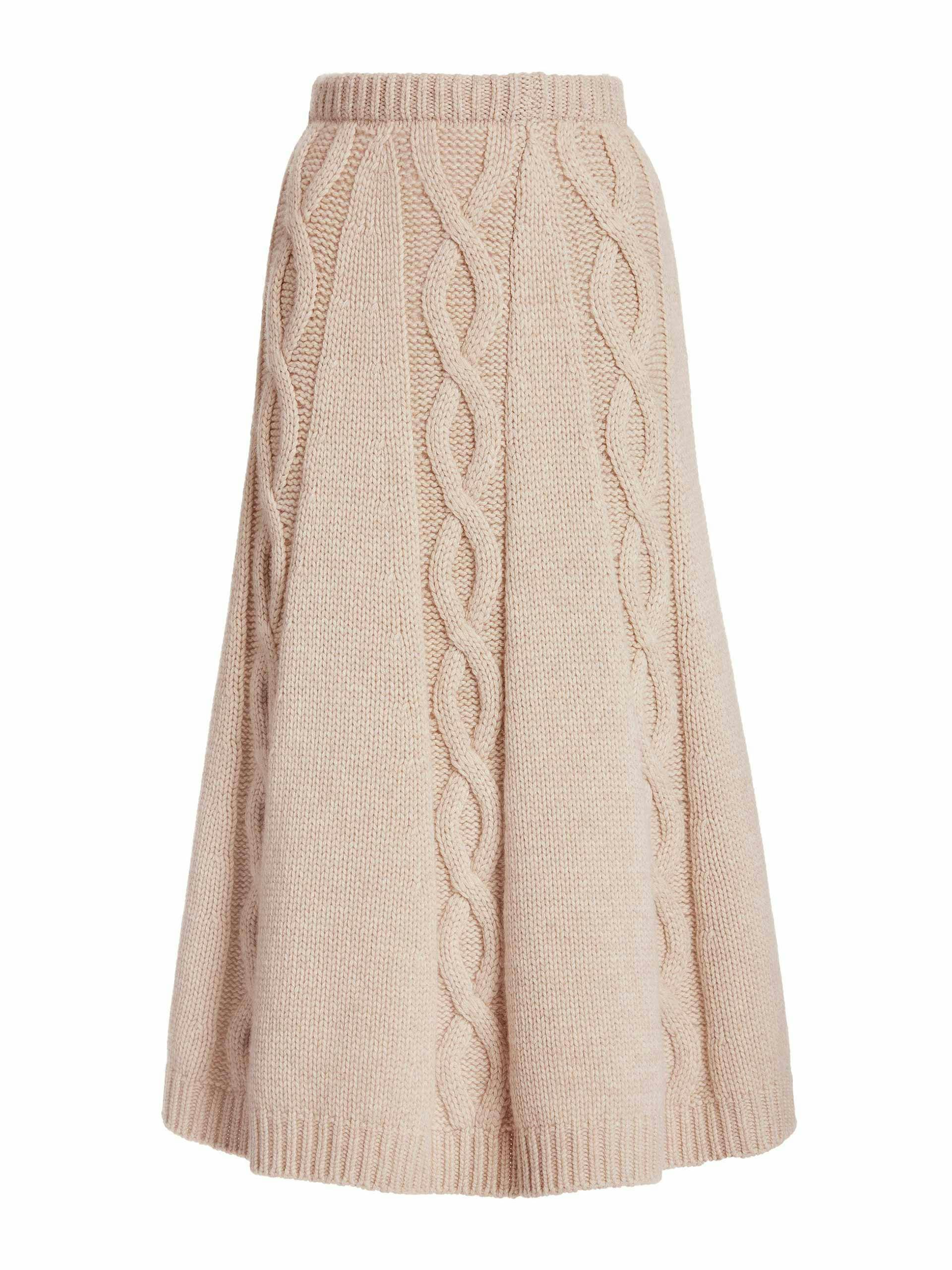 Pink cashmere skirt