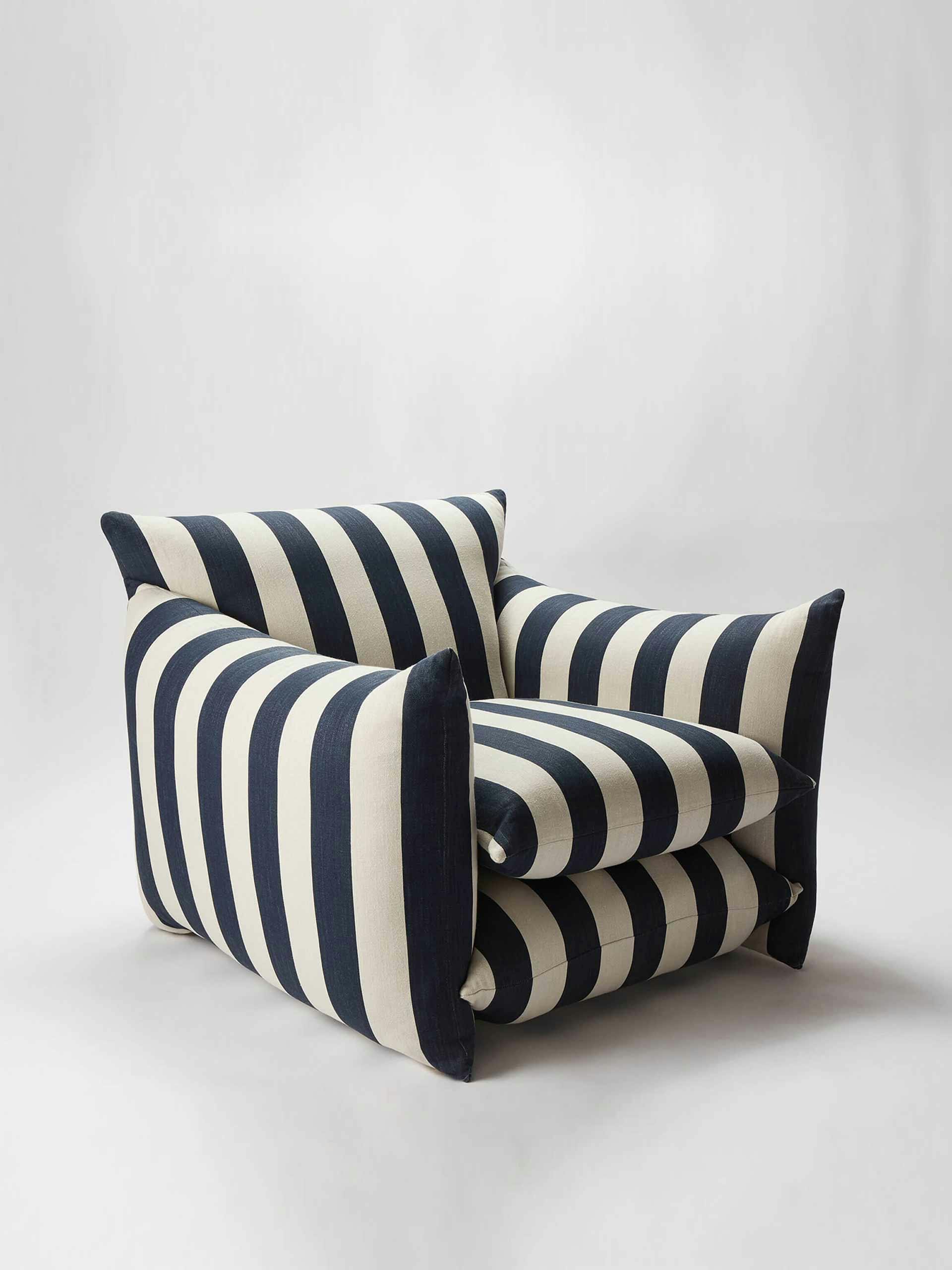 Striped armchair