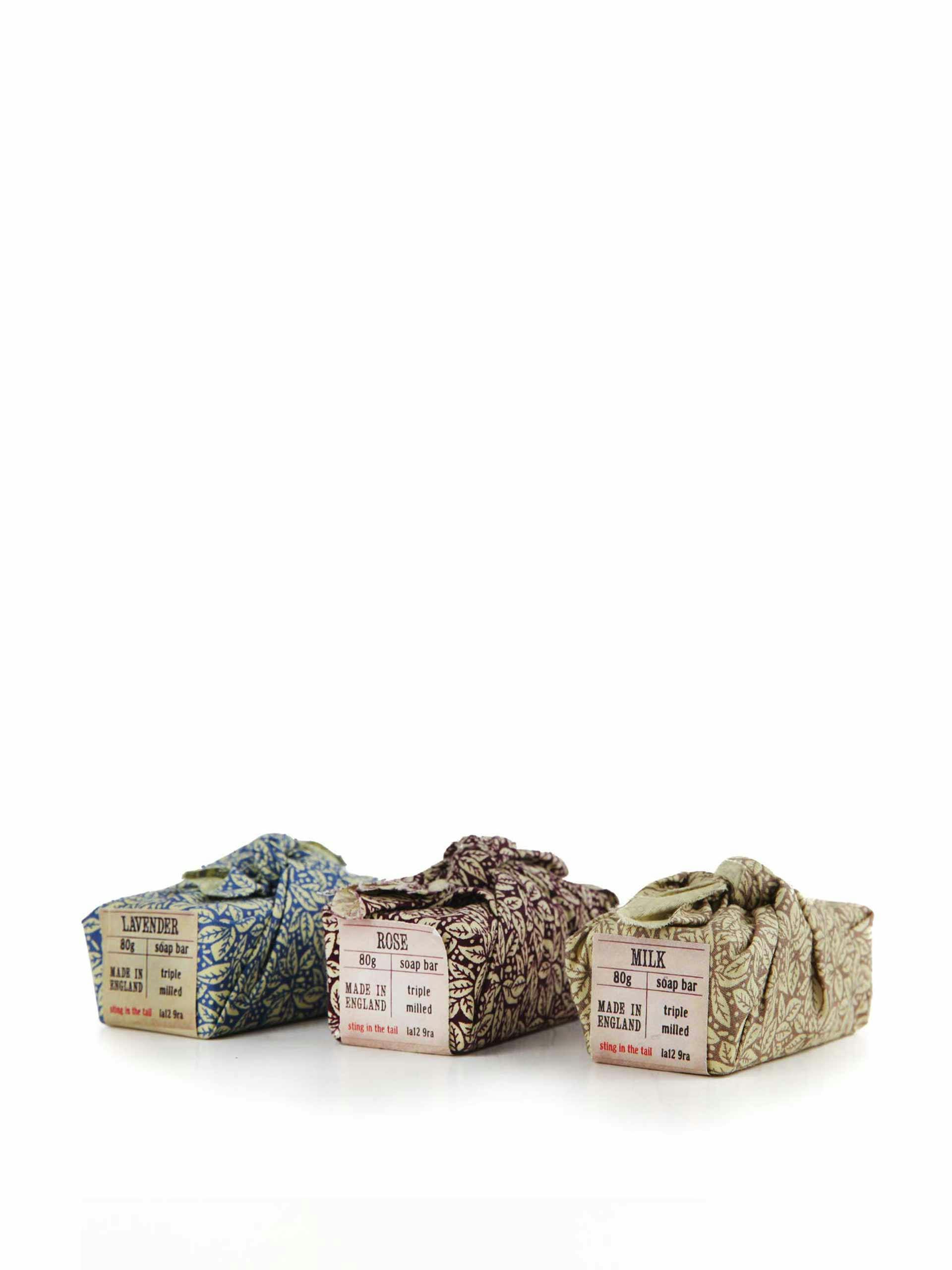 Fabric wrapped soap