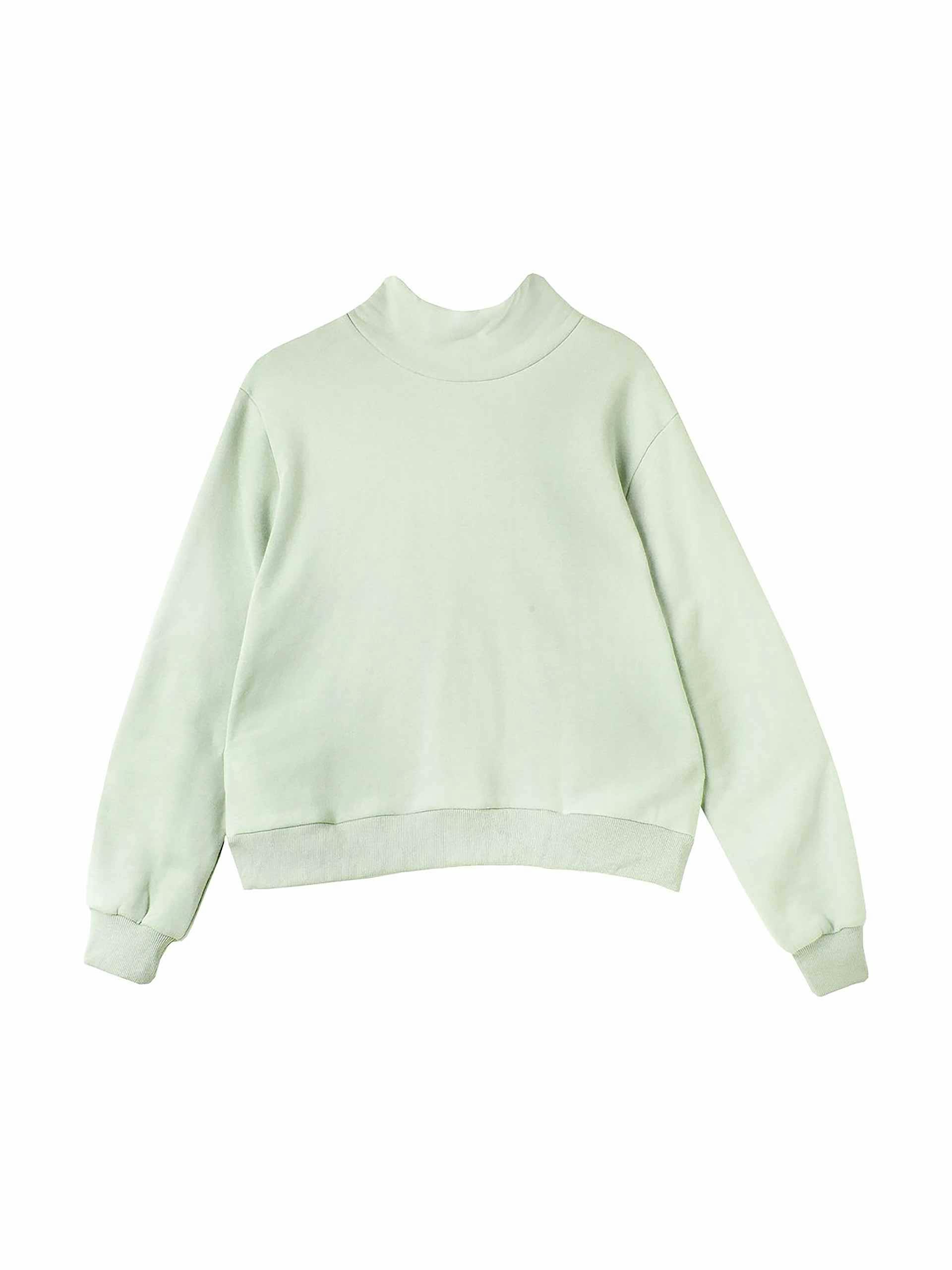 High-neck cotton sweatshirt