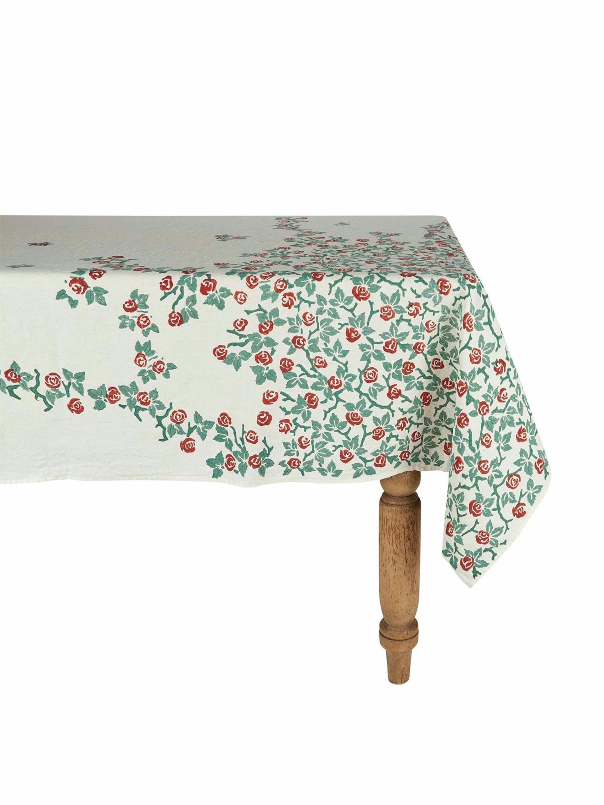 Linen rose tablecloth