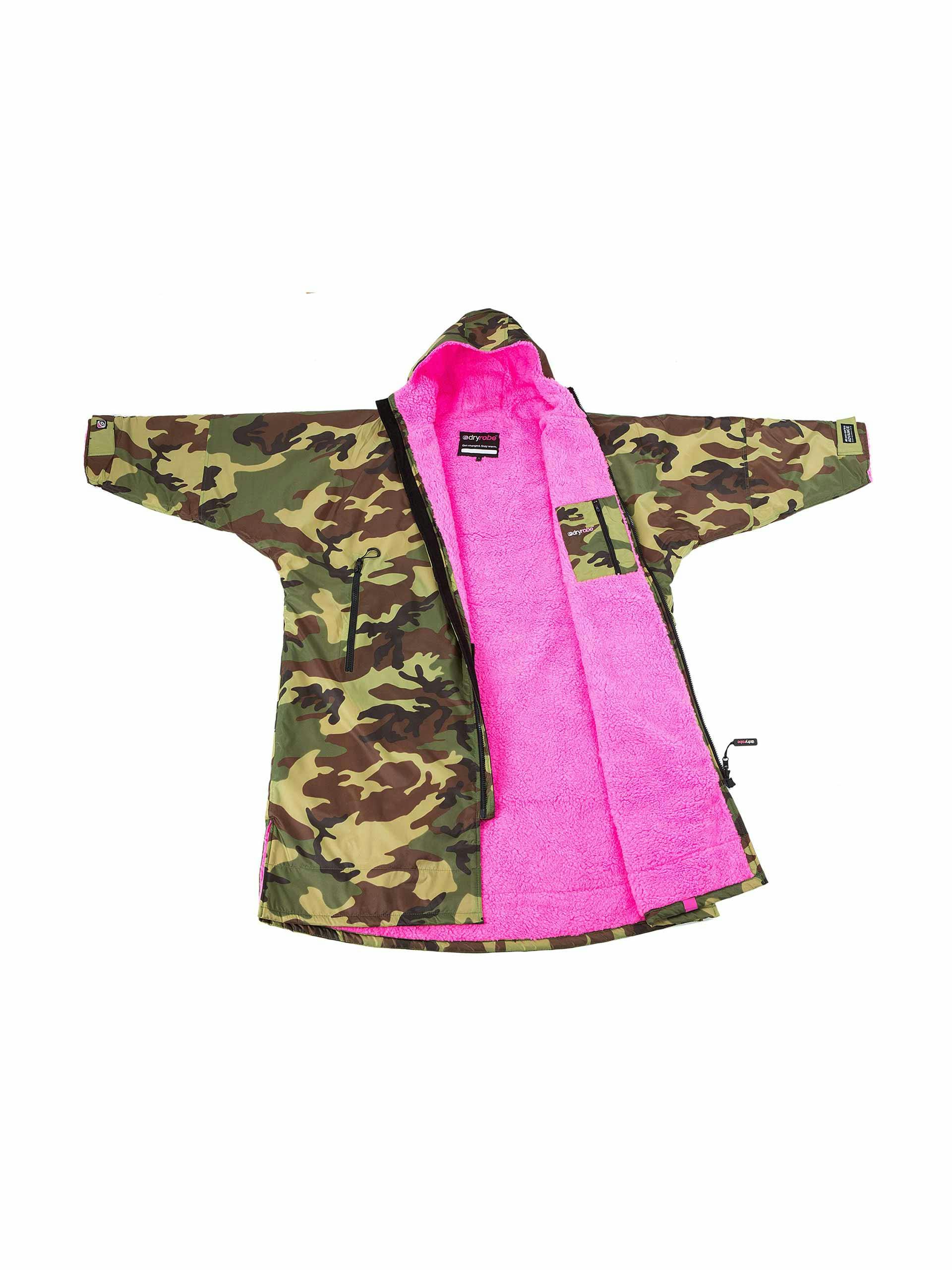 Camouflage and pink long sleeve robe